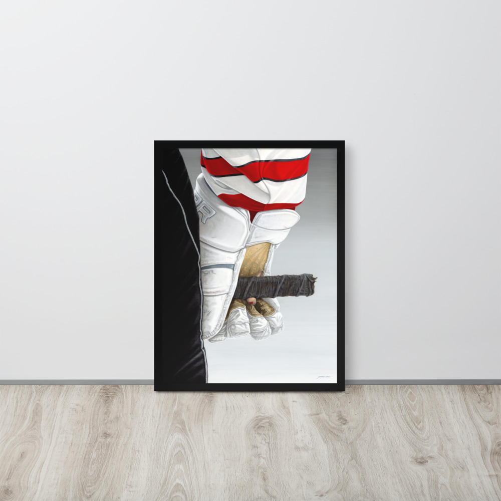 HKY GRL:  Silky Mitts Framed Poster - 18×24