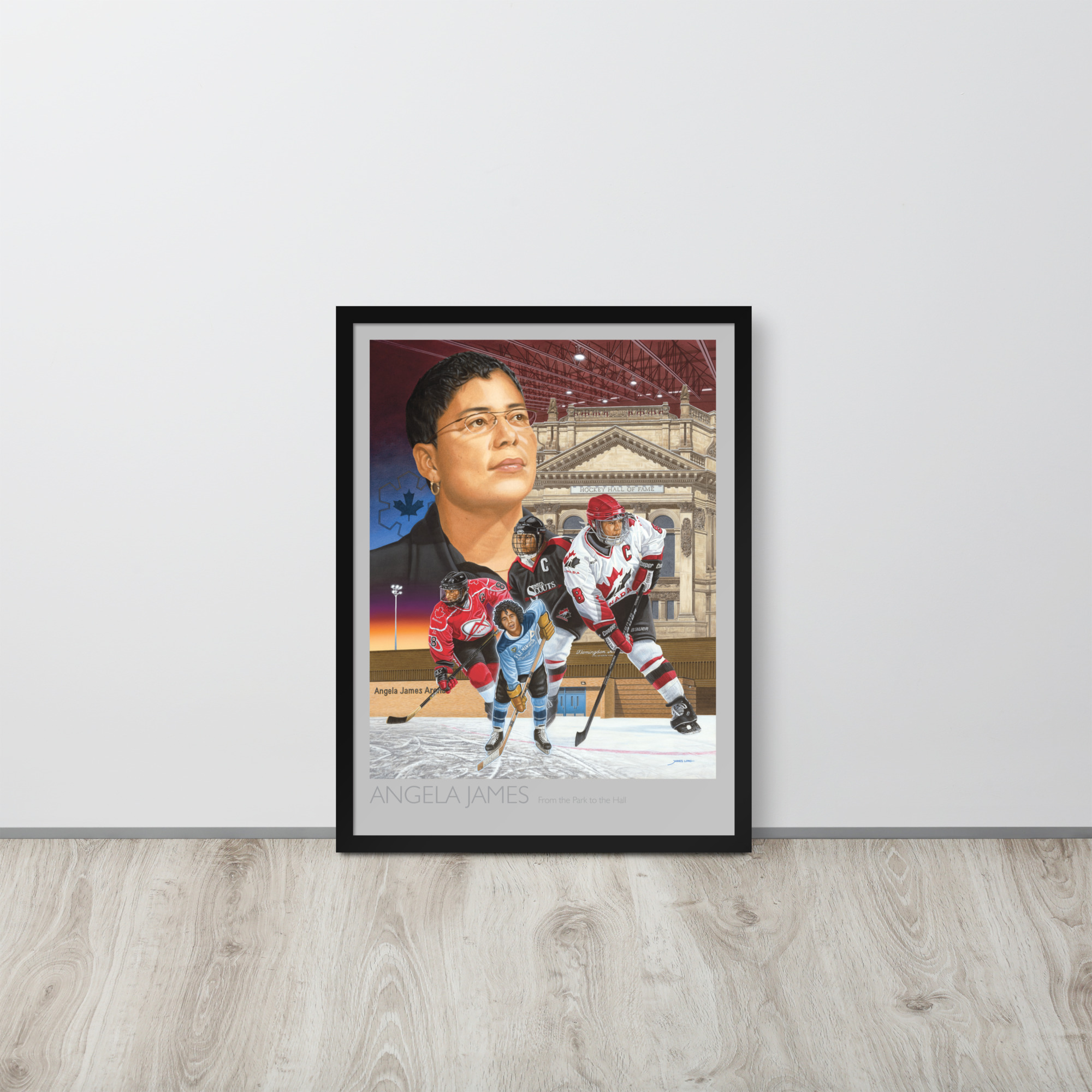 ANGELA JAMES:  Framed Print Silver Grey Border - 18×24