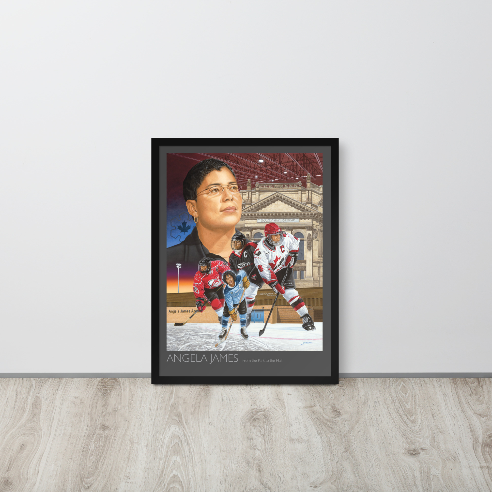 ANGELA JAMES:  Framed Print Dark Grey Border