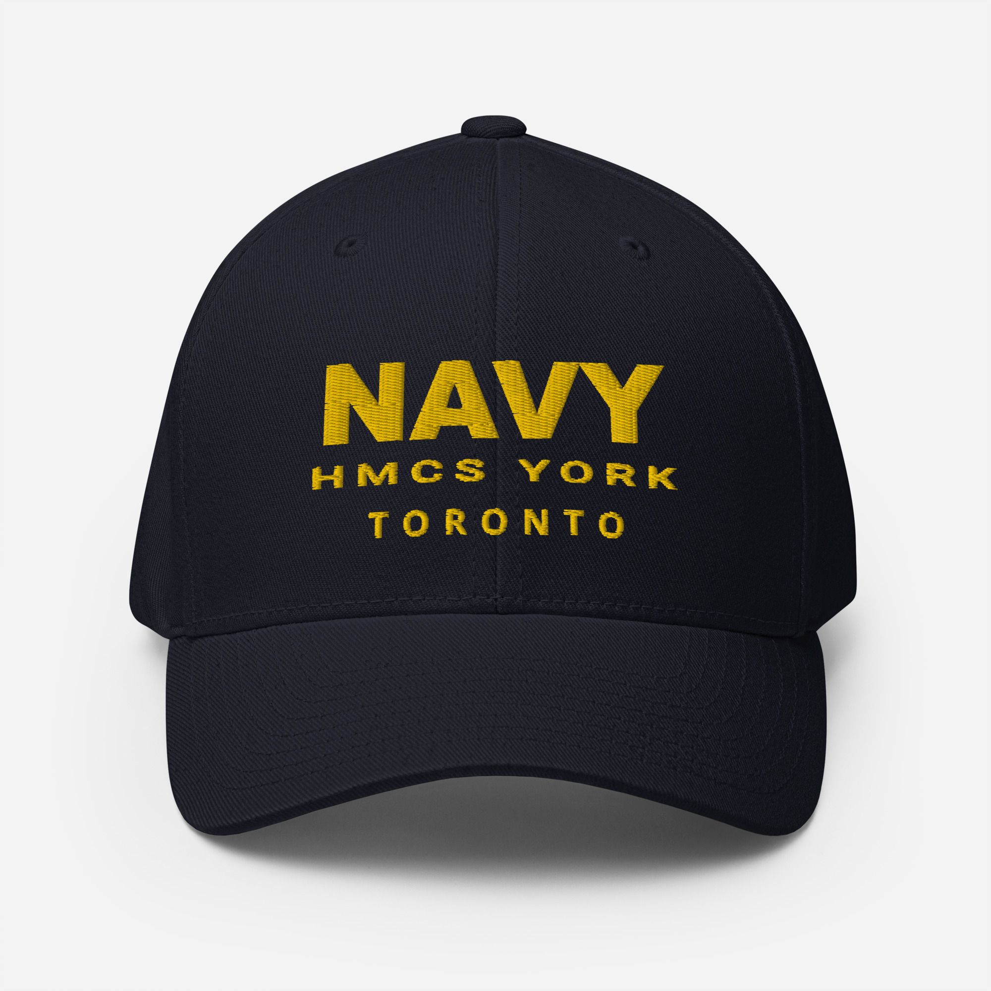 NAVY HMCS YORK Structured Twill Cap (Gold Thread) - Dark Navy, S/M
