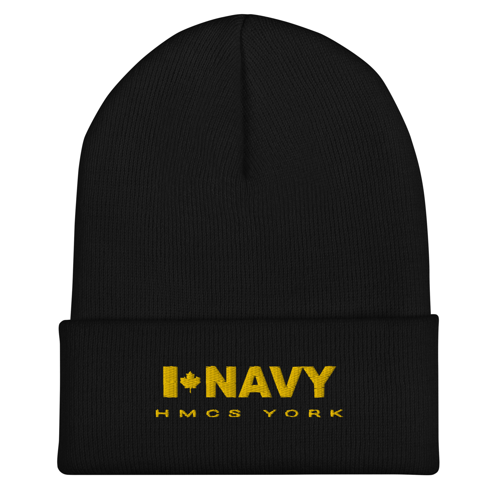 CDN NAVY HMCS YORK Cuffed Beanie (Gold Thread) - Image 2