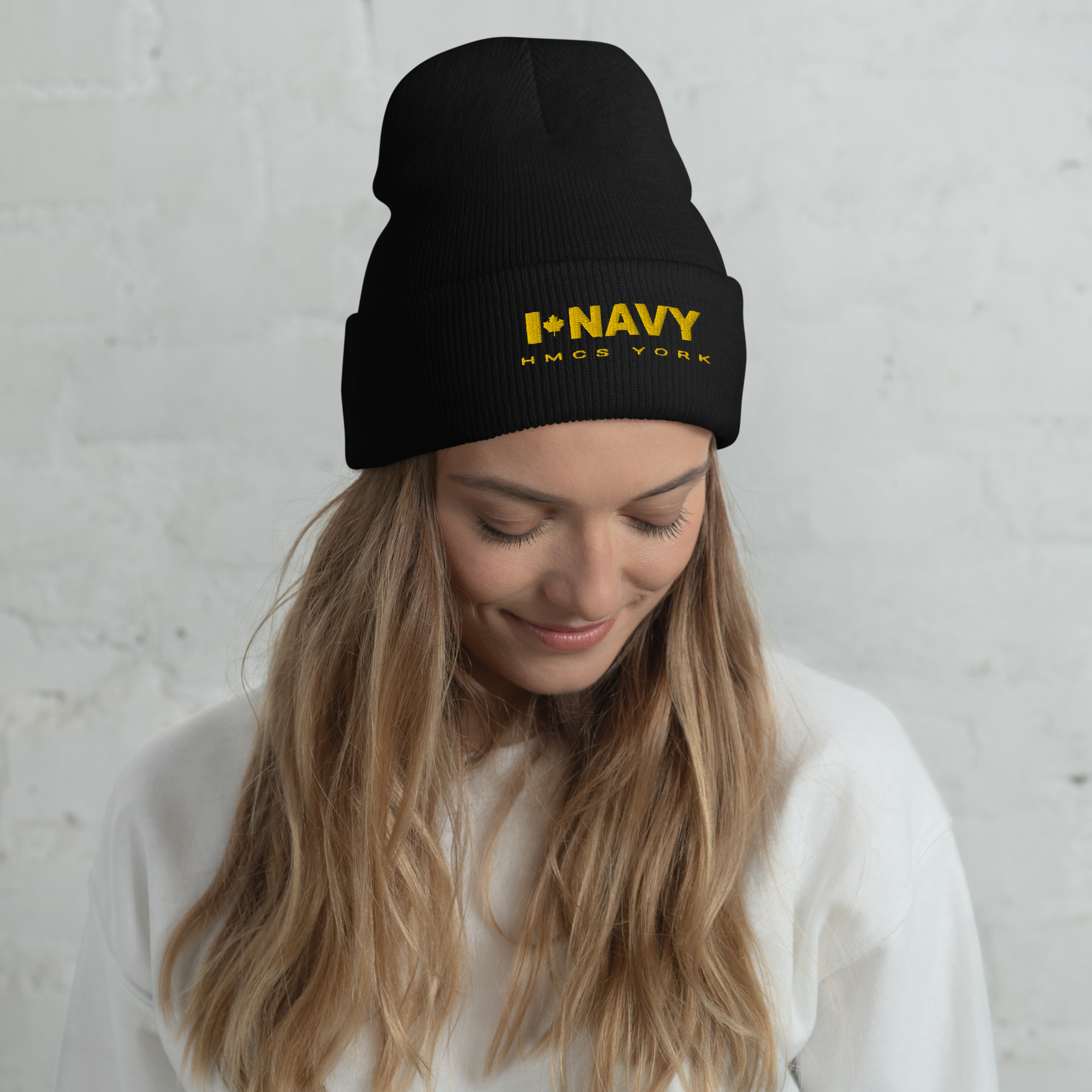 CDN NAVY HMCS YORK Cuffed Beanie (Gold Thread) - Image 2