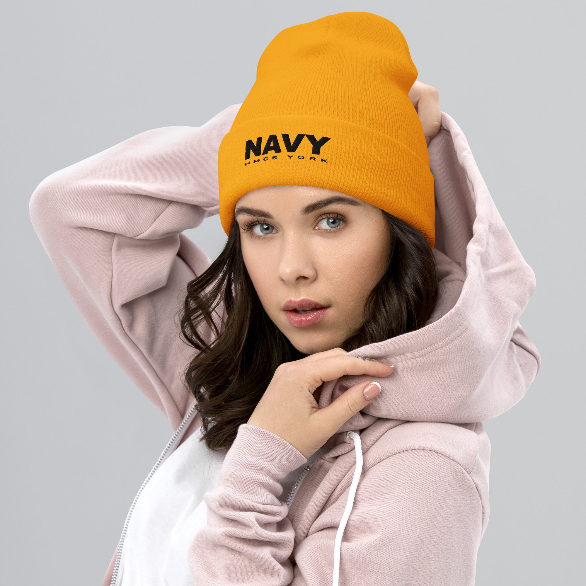 NAVY HMCS YORK Cuffed Beanie (Black Thread) - Image 7