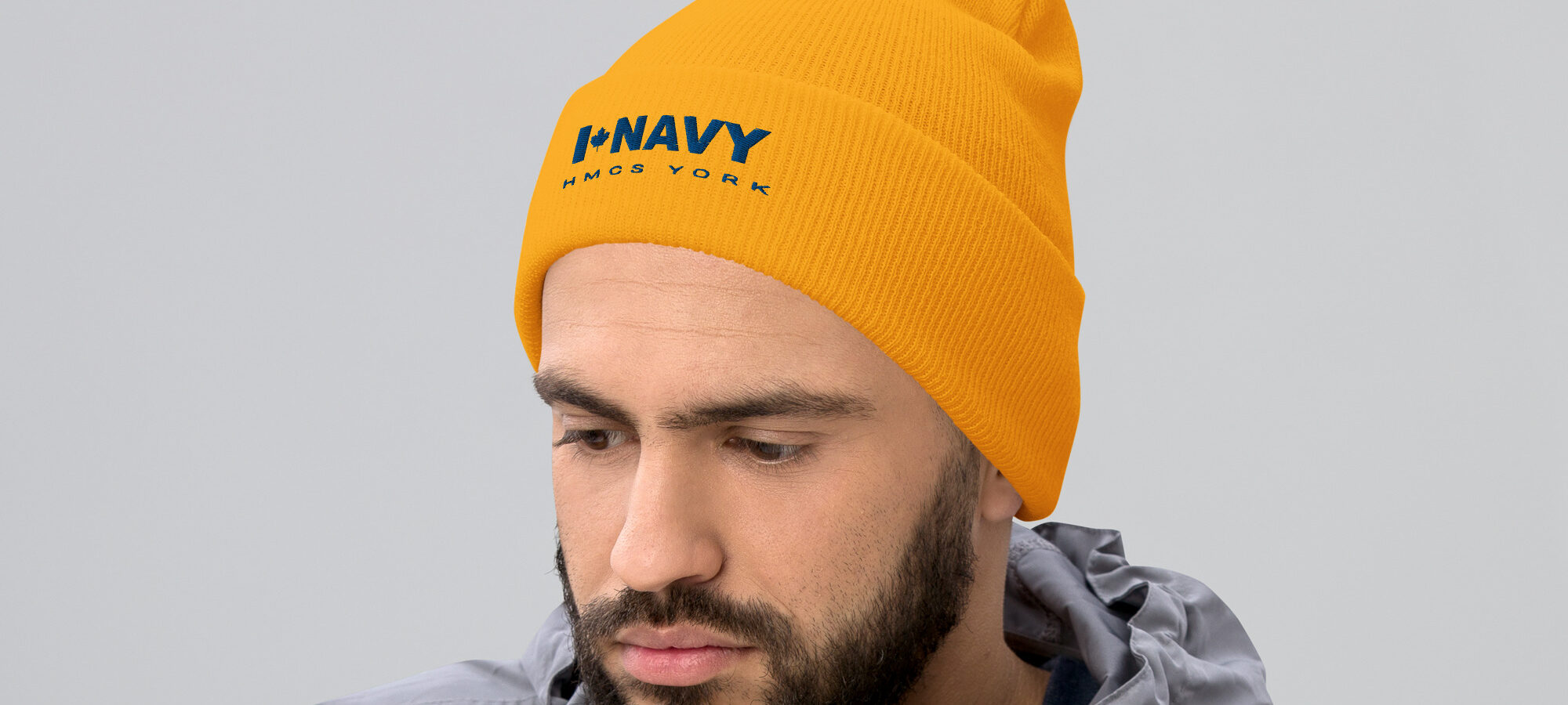 CDN NAVY HMCS YORK Cuffed Beanie (Blue Thread)