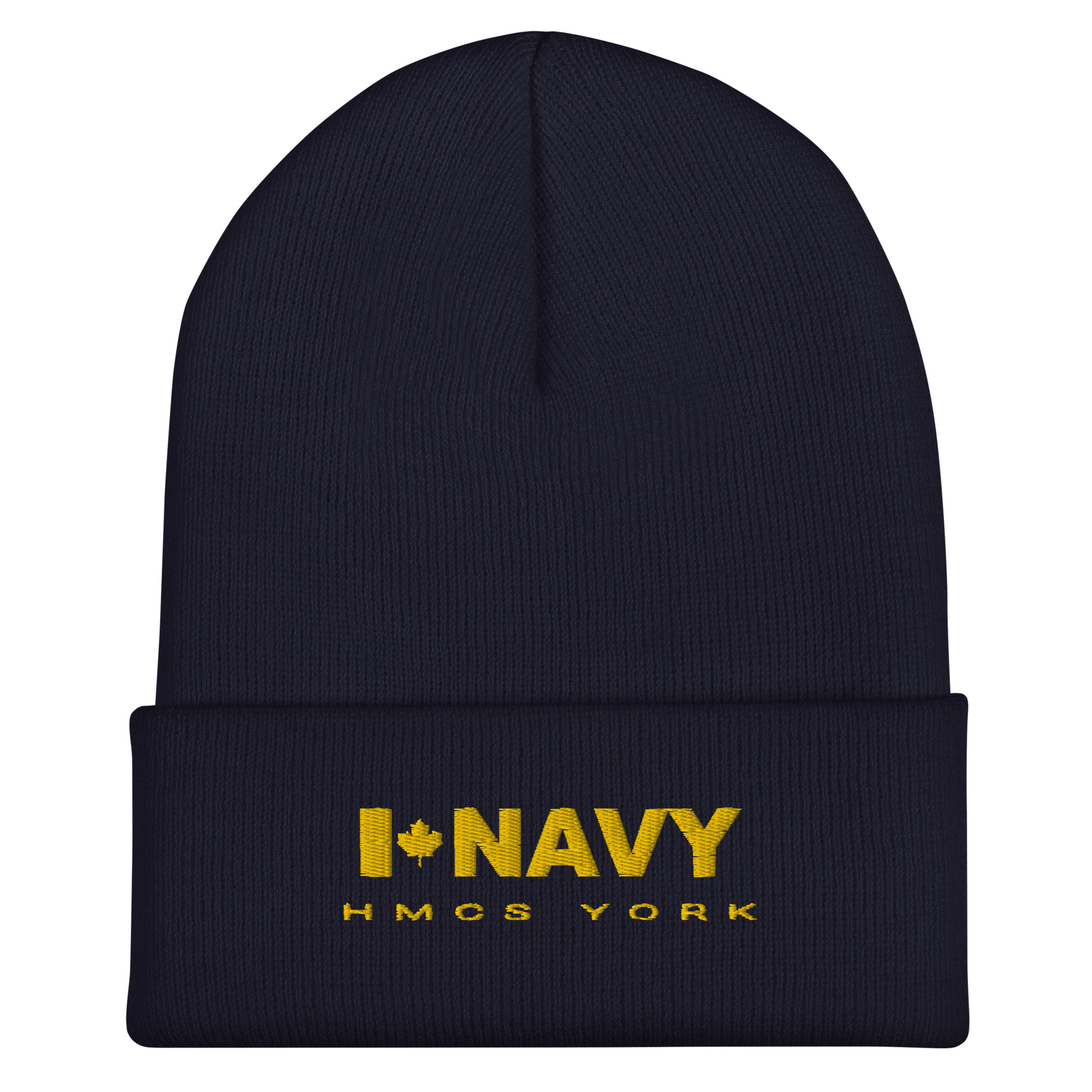 CDN NAVY HMCS YORK Cuffed Beanie (Gold Thread) - Image 3