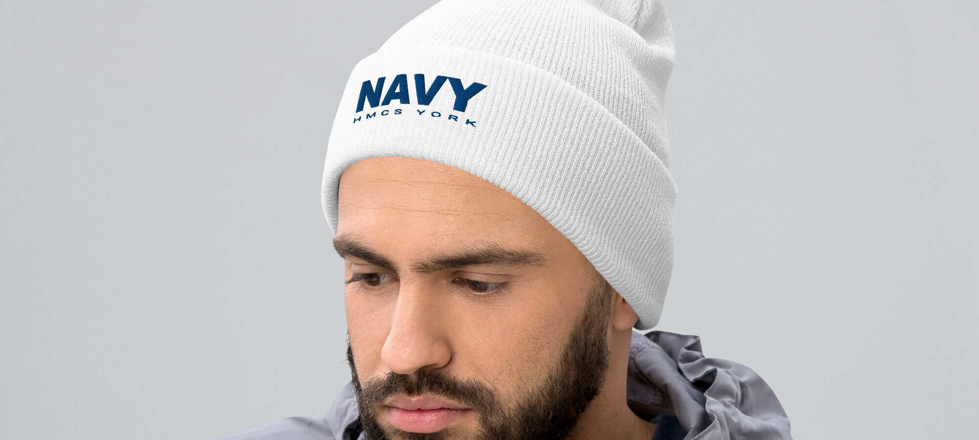 NAVY HMCS YORK Cuffed Beanie (Blue Thread)