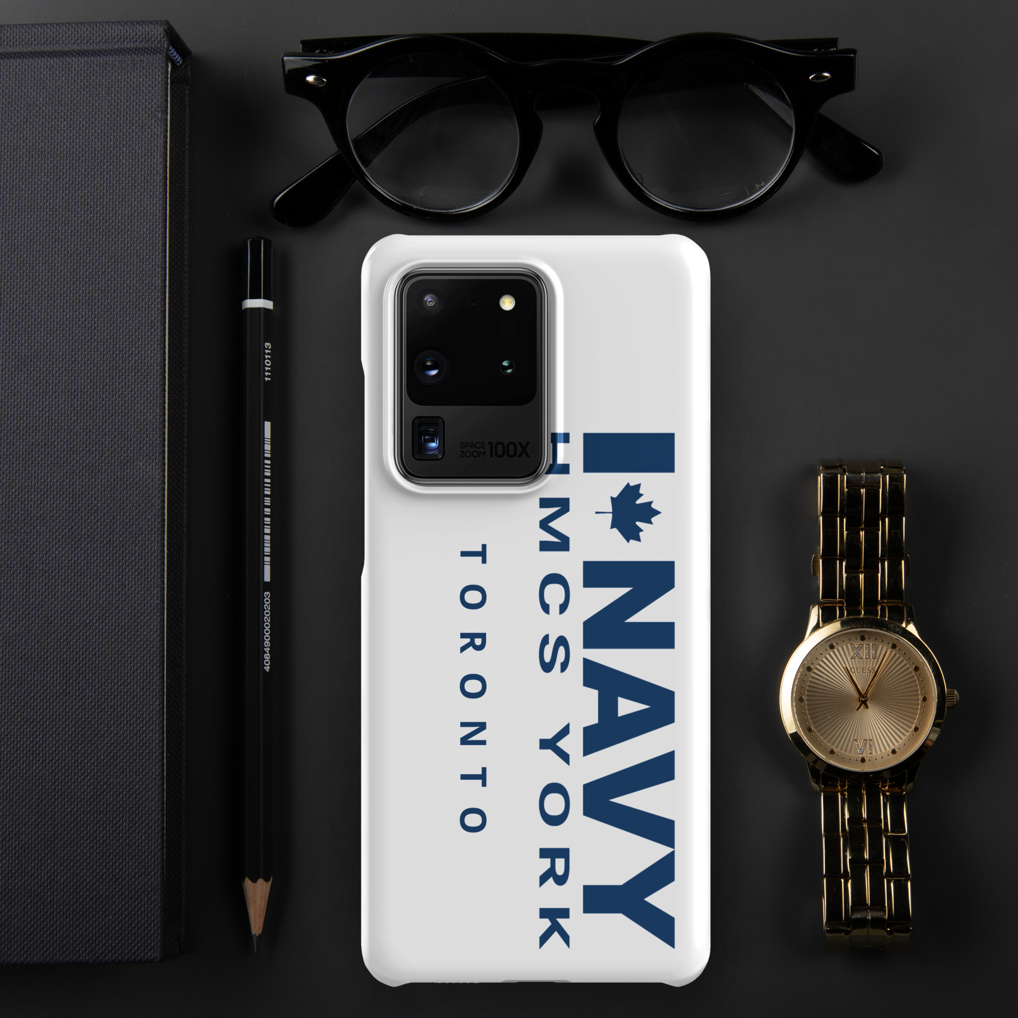 Navy HMCS YORK Snap case for Samsung® (Blue Text) - Image 7