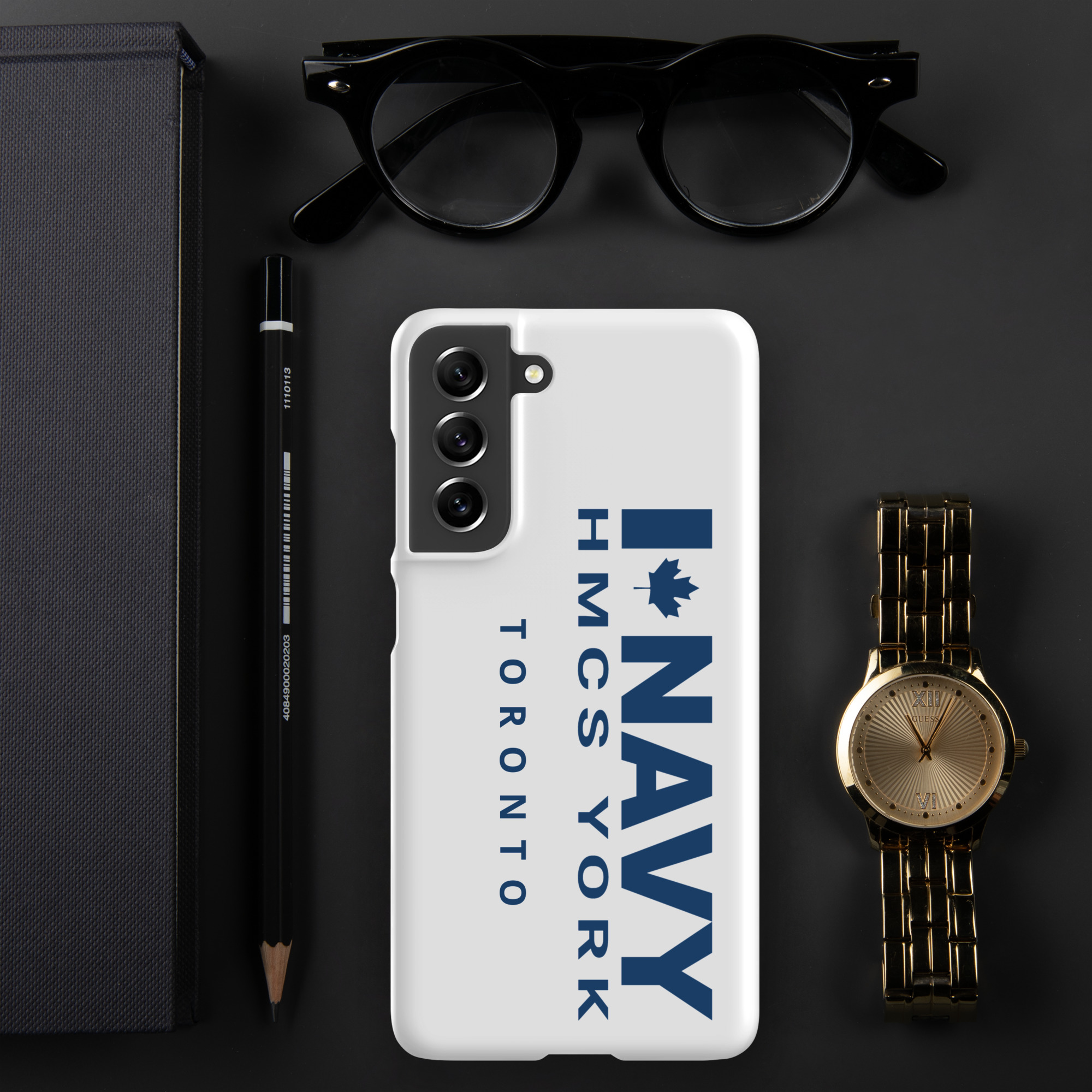 Navy HMCS YORK Snap case for Samsung® (Blue Text) - Image 11
