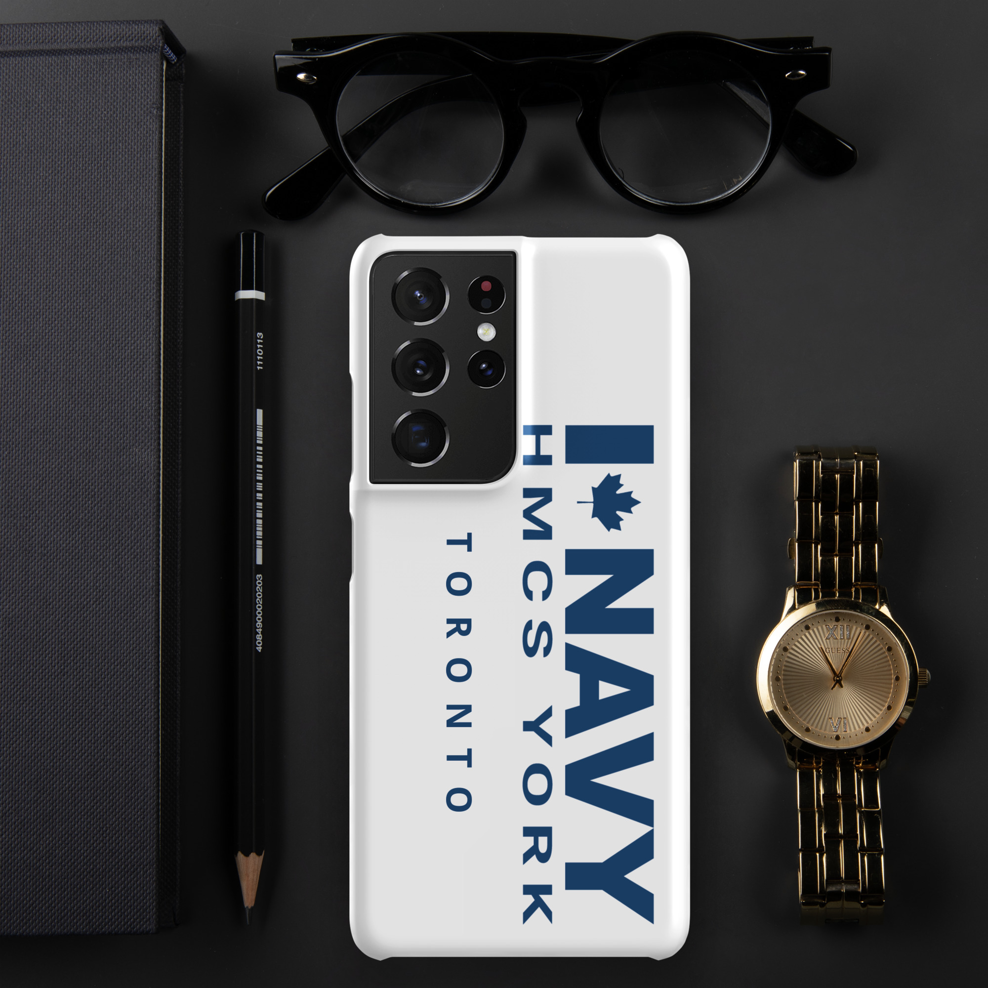 Navy HMCS YORK Snap case for Samsung® (Blue Text) - Image 10
