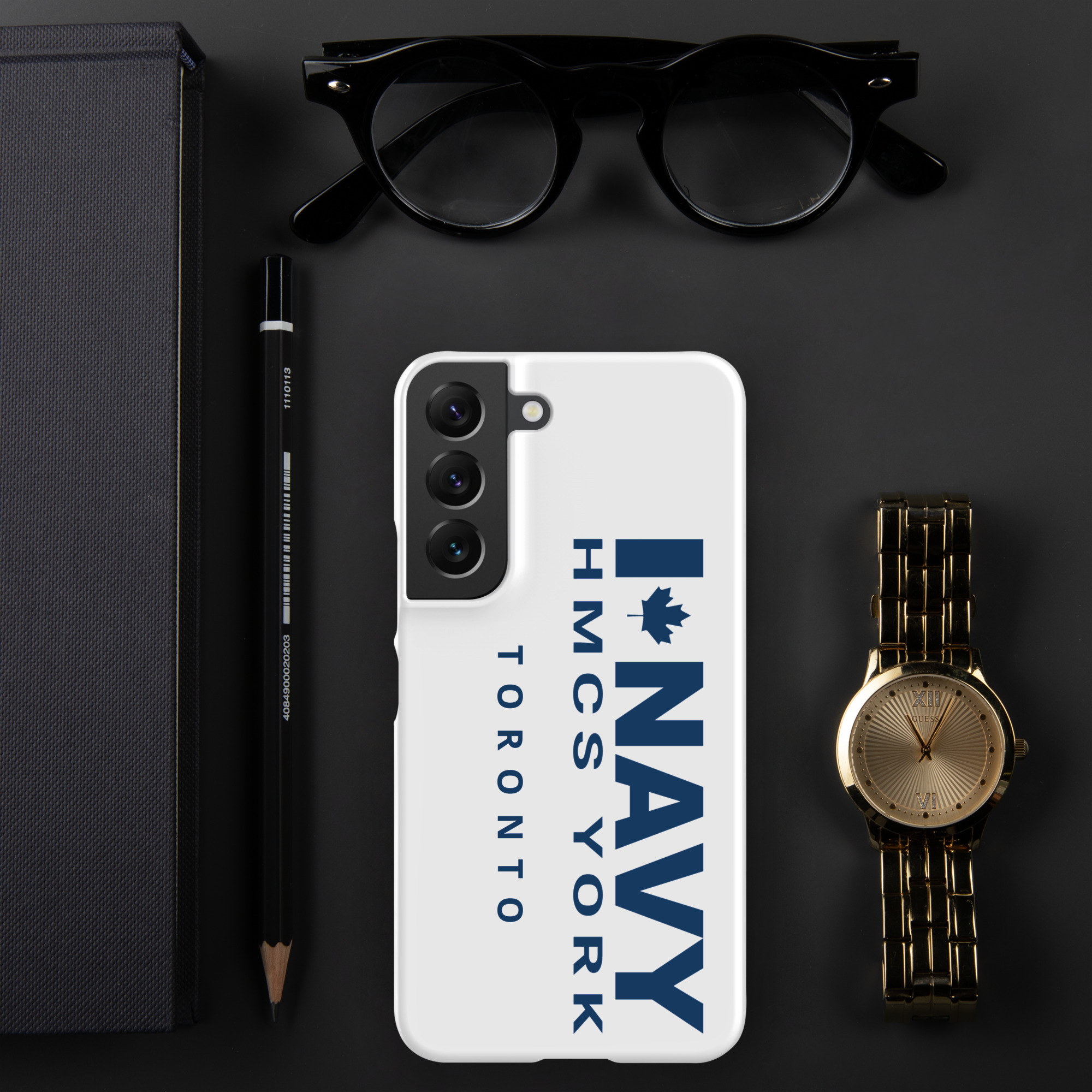 Navy HMCS YORK Snap case for Samsung® (Blue Text) - Image 12
