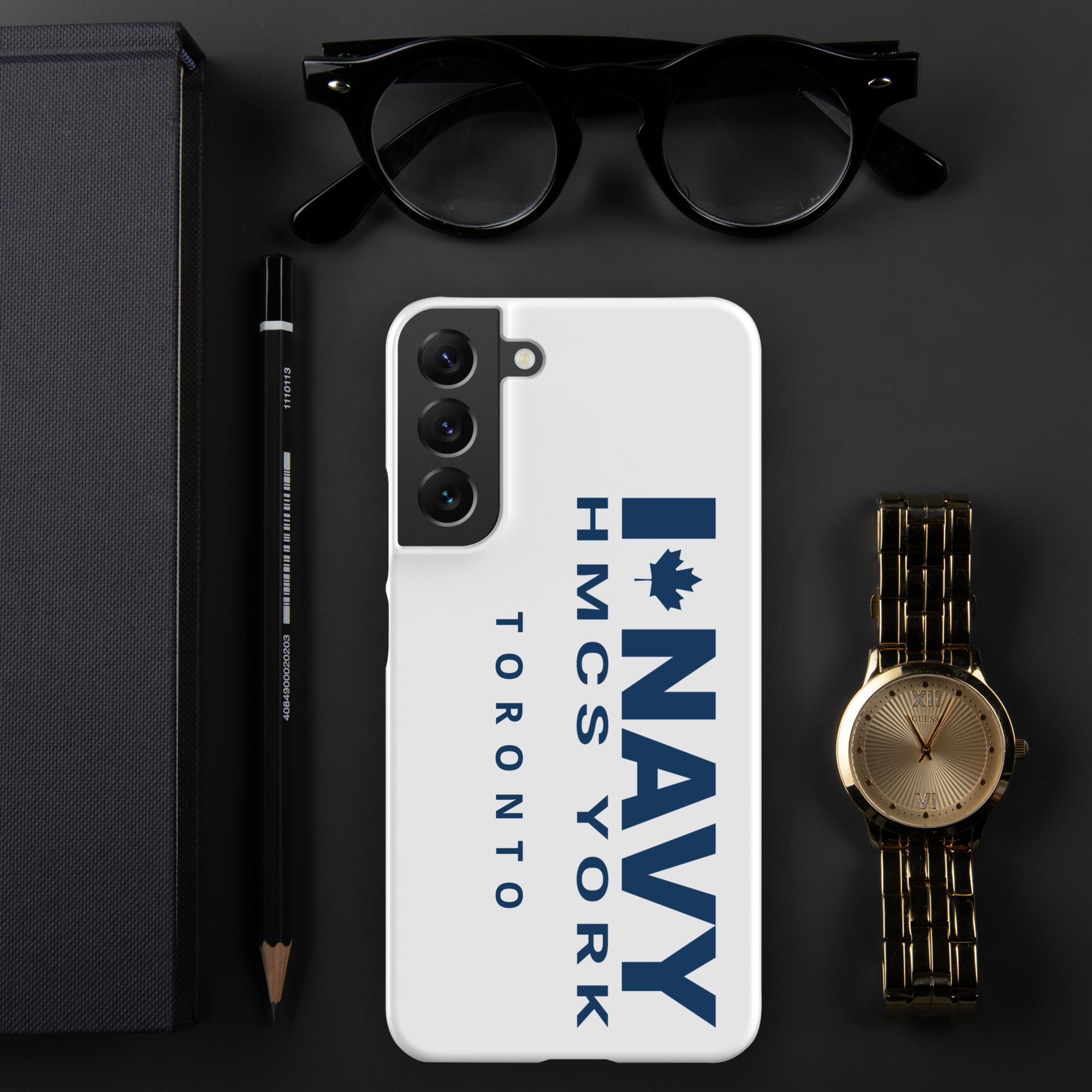 Navy HMCS YORK Snap case for Samsung® (Blue Text) - Image 13