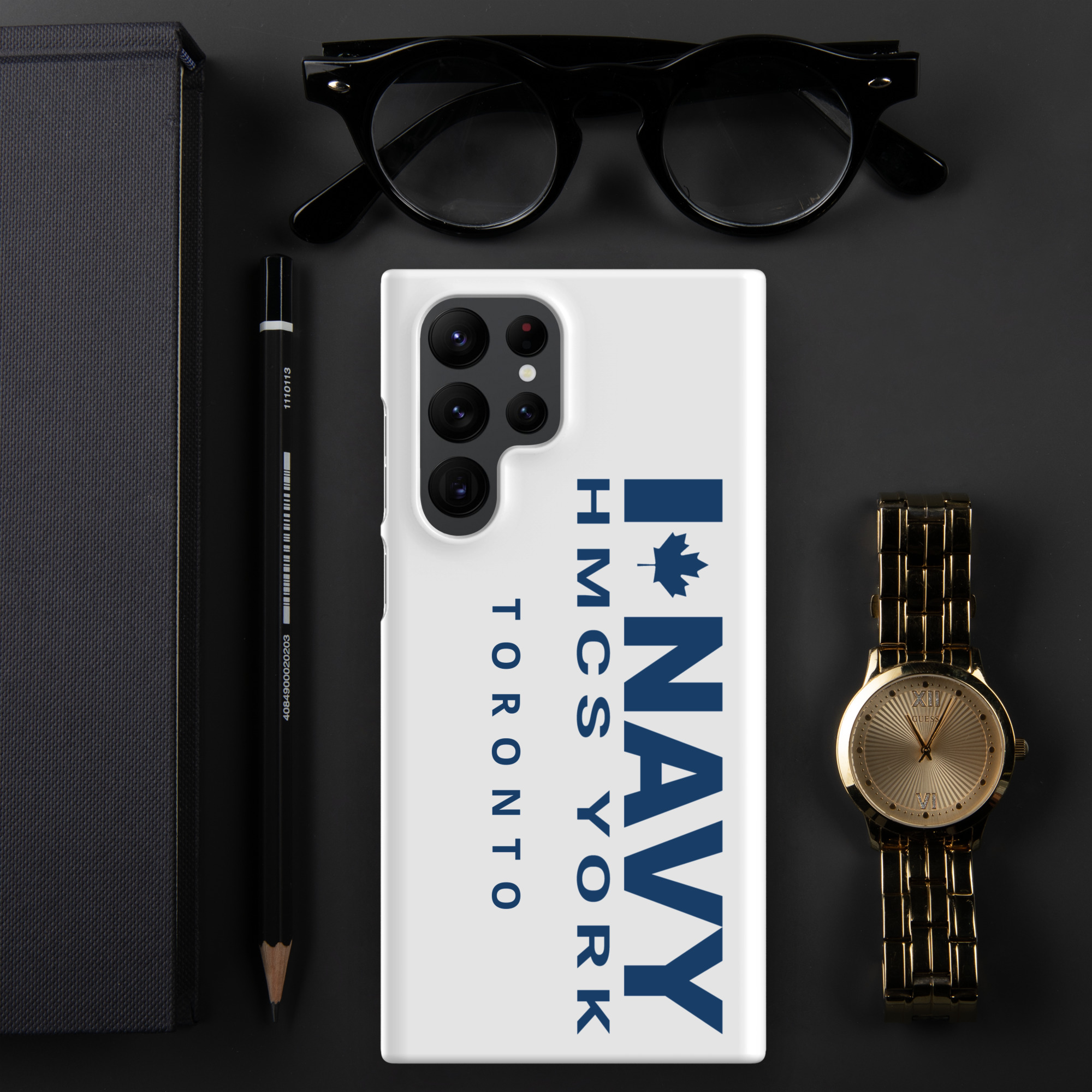 Navy HMCS YORK Snap case for Samsung® (Blue Text) - Image 14