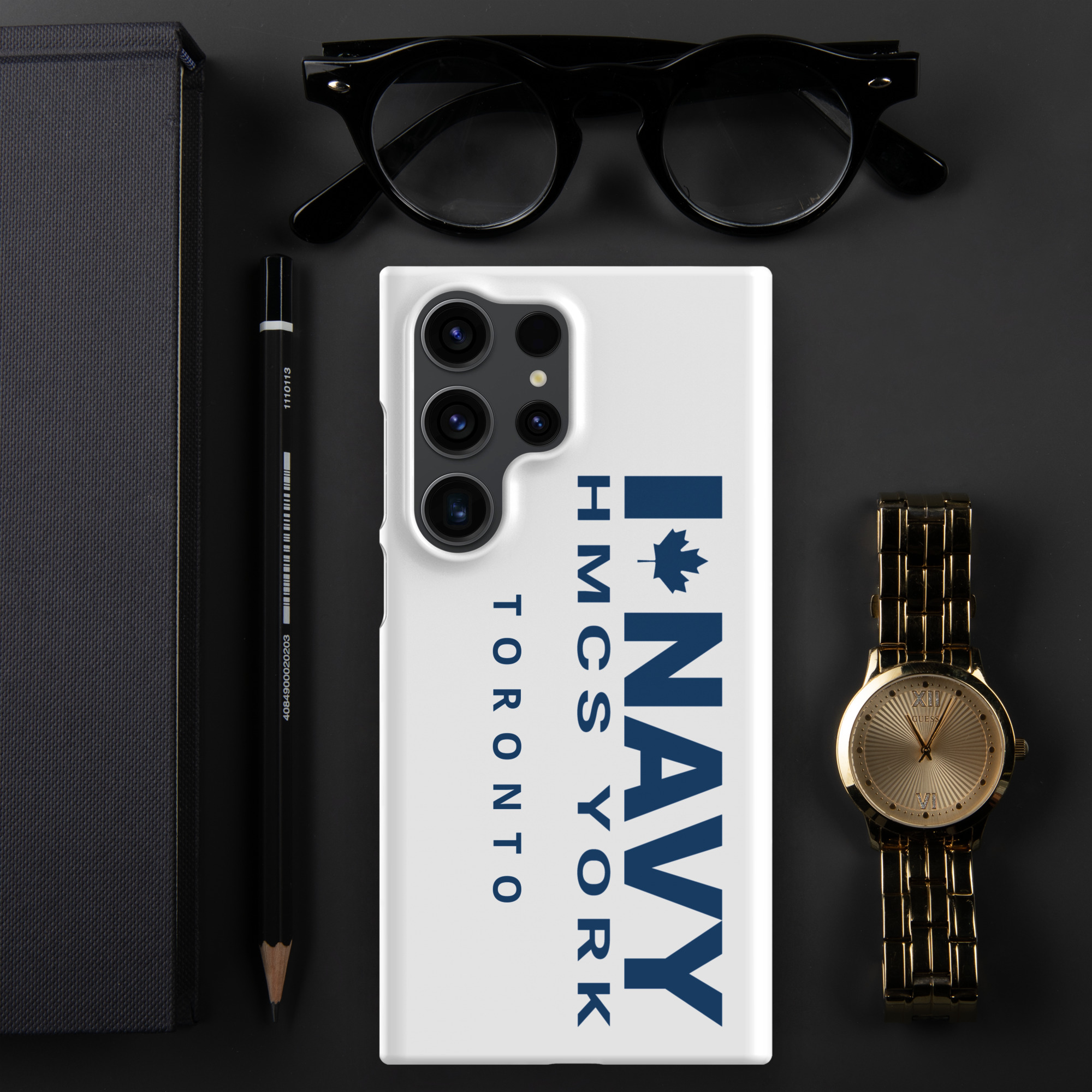Navy HMCS YORK Snap case for Samsung® (Blue Text) - Image 17