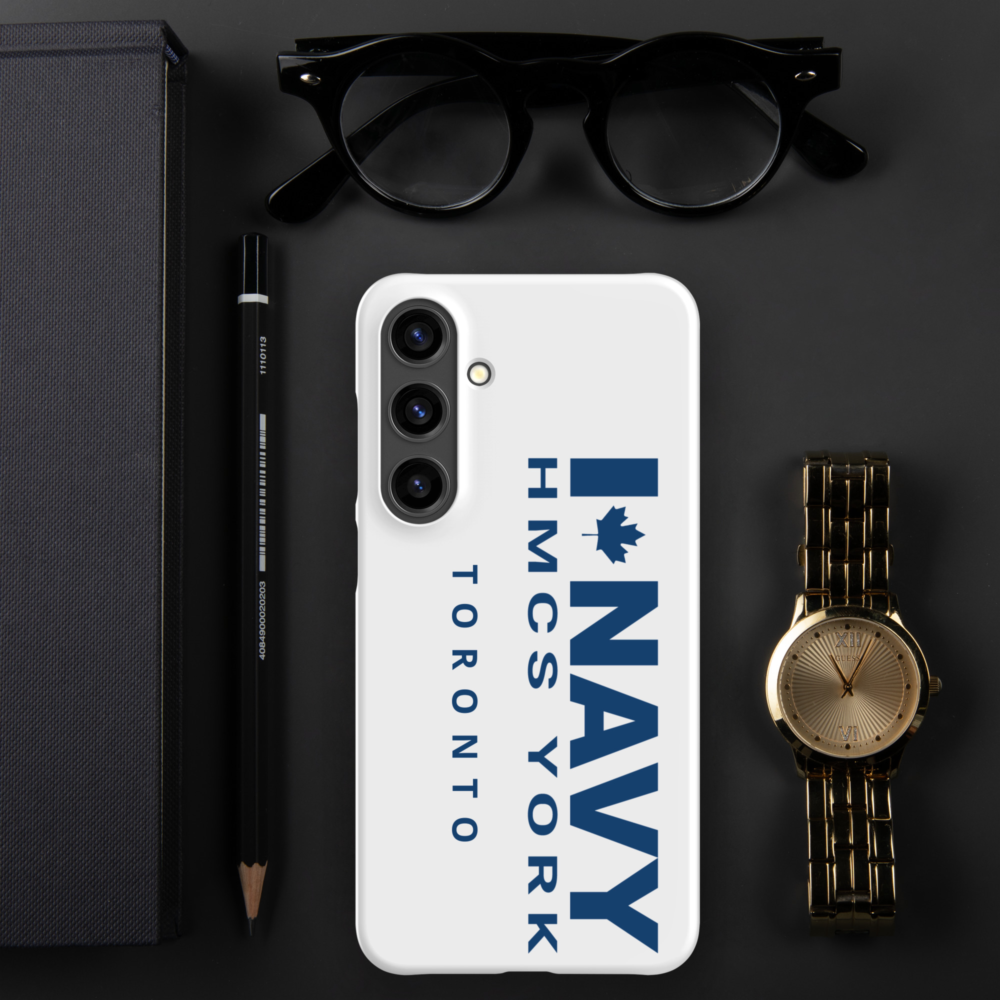 Navy HMCS YORK Snap case for Samsung® (Blue Text) - Image 19