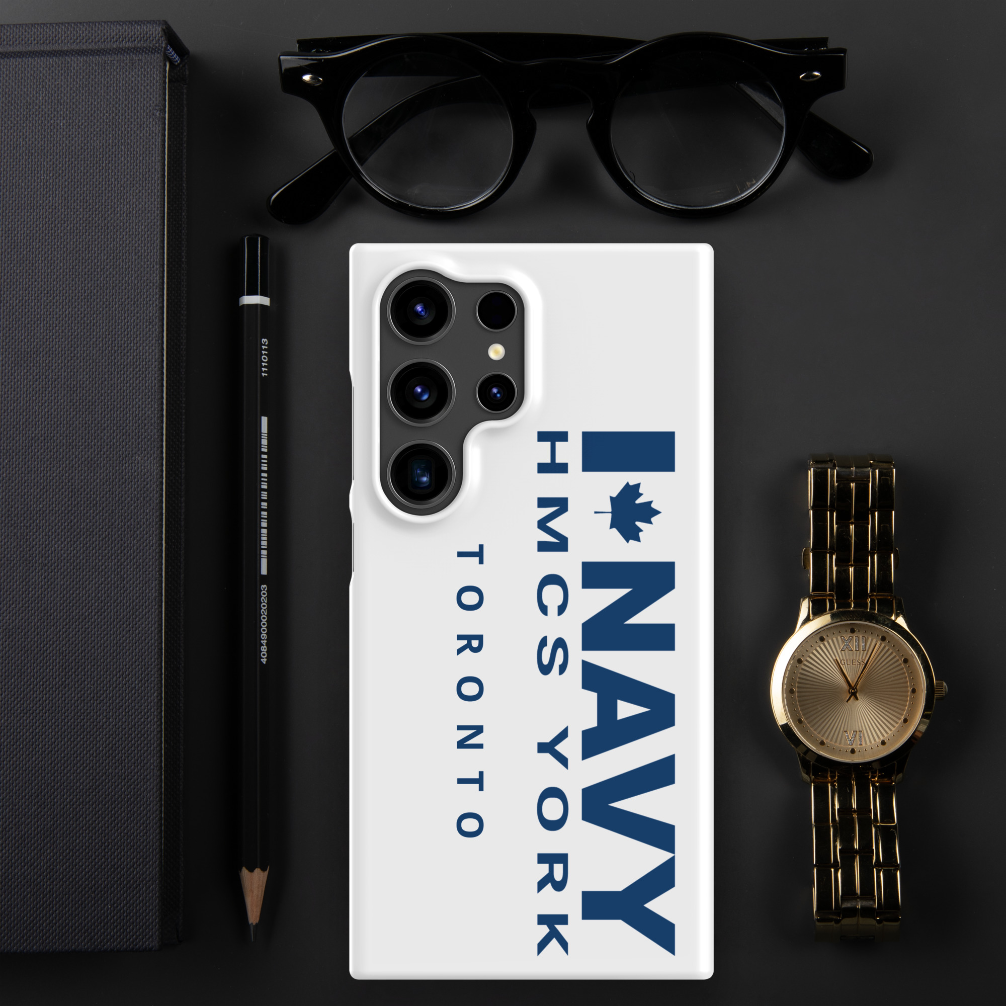 Navy HMCS YORK Snap case for Samsung® (Blue Text) - Image 20