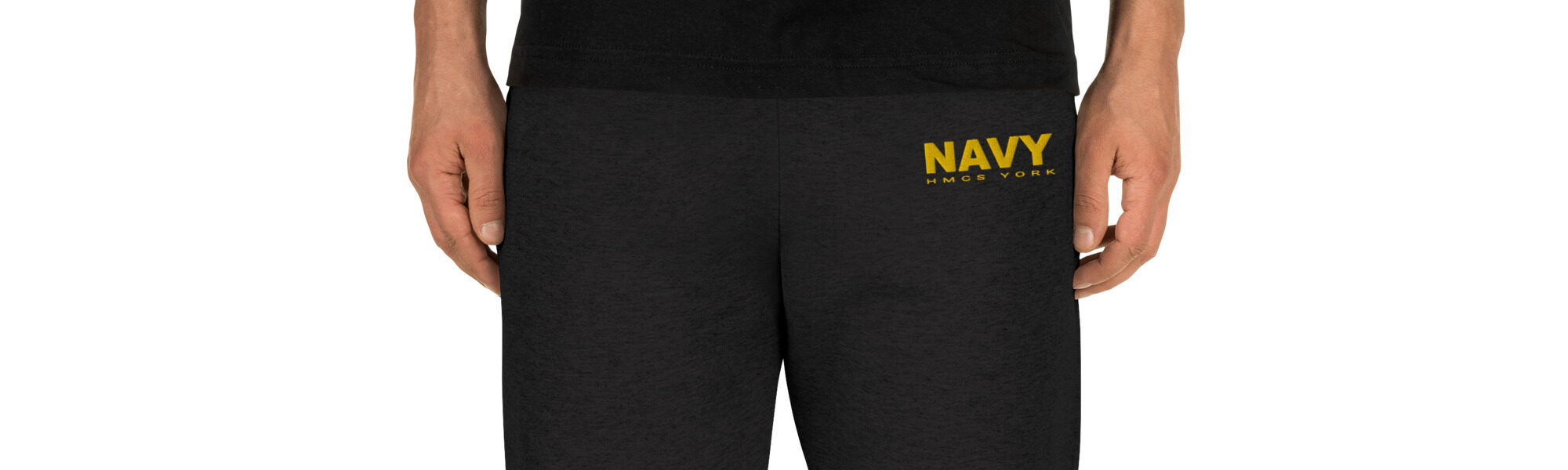 Embroidered NAVY HMCS YORK Unisex Joggers (Gold Thread)
