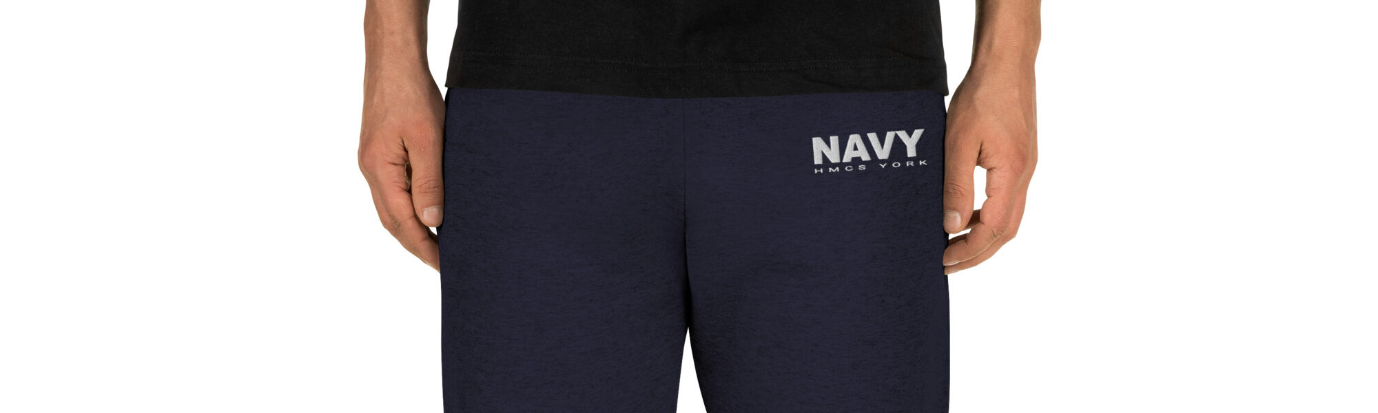 Embroidered NAVY HMCS YORK Unisex Joggers (White Thread)