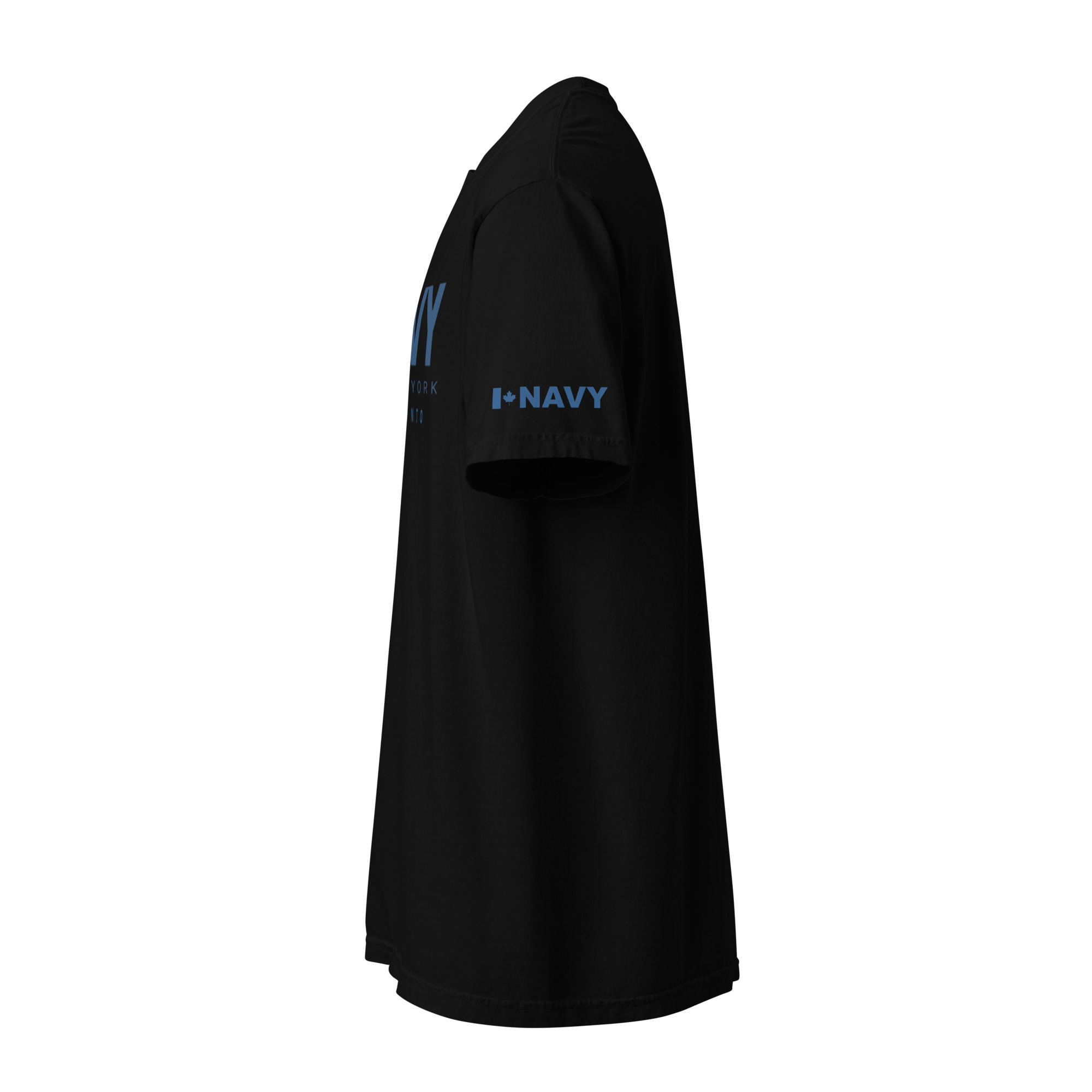 NAVY HMCS YORK Unisex garment-dyed heavyweight t-shirt (Blue Text) - Image 3