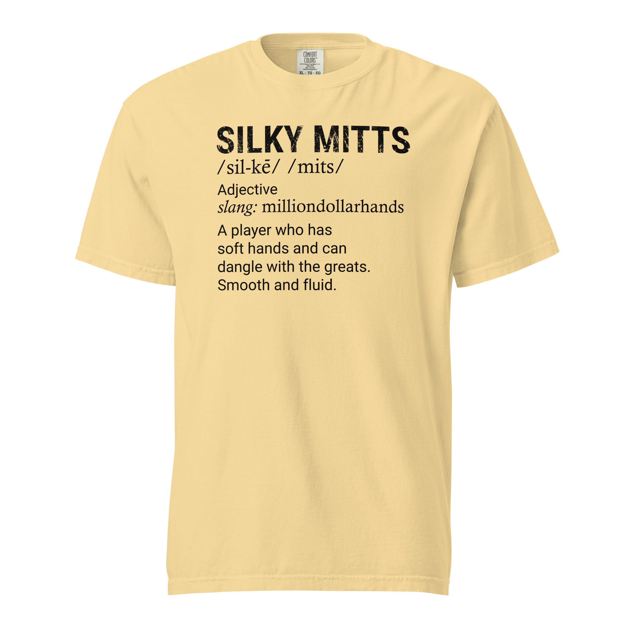 SILKY MITTS Unisex garment-dyed heavyweight t-shirt - Butter, L