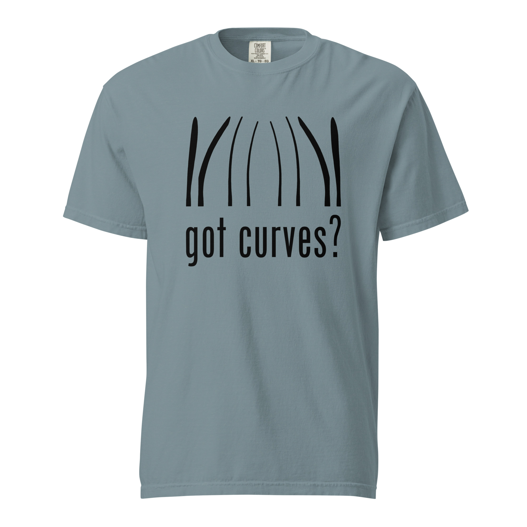 GOT CURVES? (Black Version) Unisex garment-dyed heavyweight t-shirt