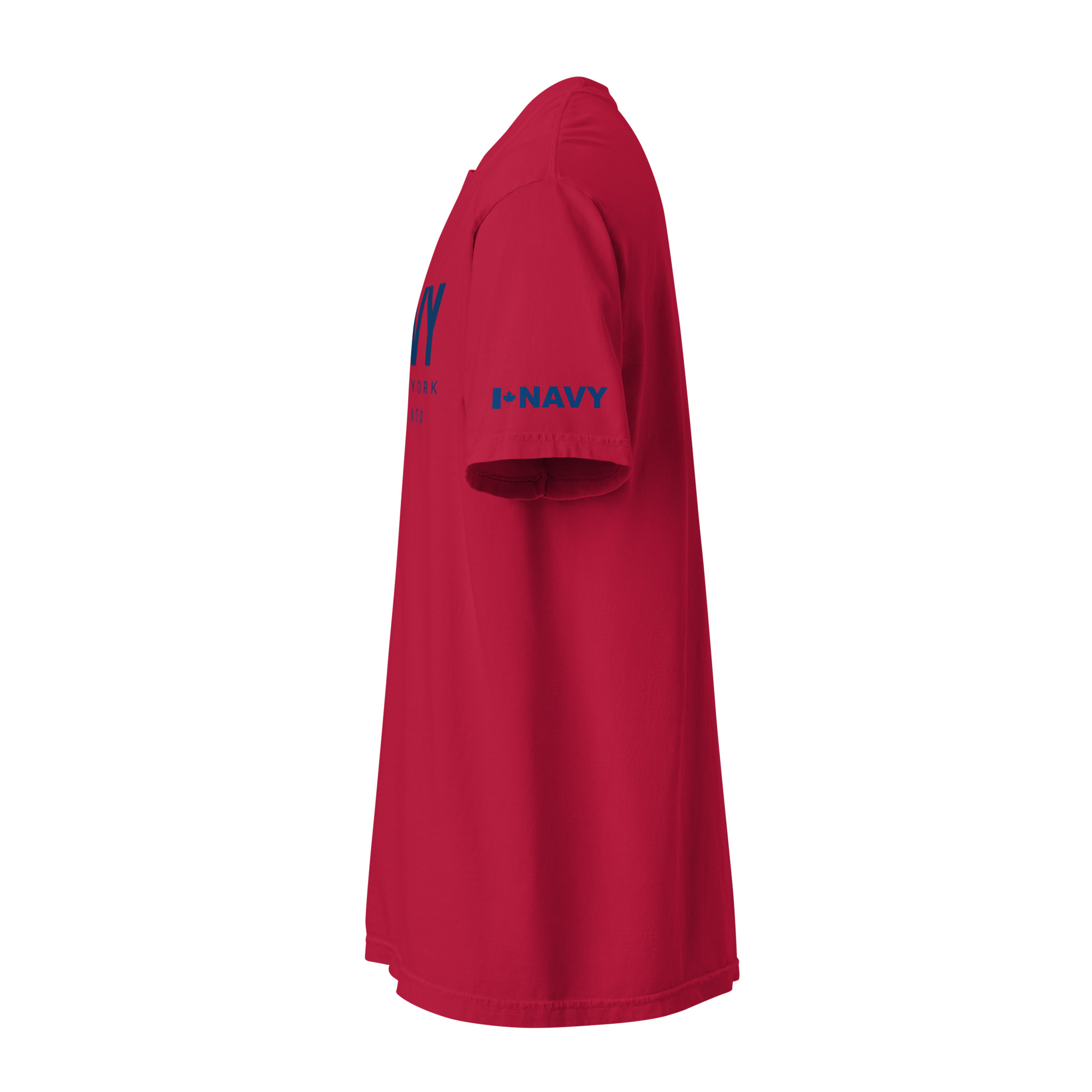 NAVY HMCS YORK Unisex garment-dyed heavyweight t-shirt (Blue Text) - Image 5