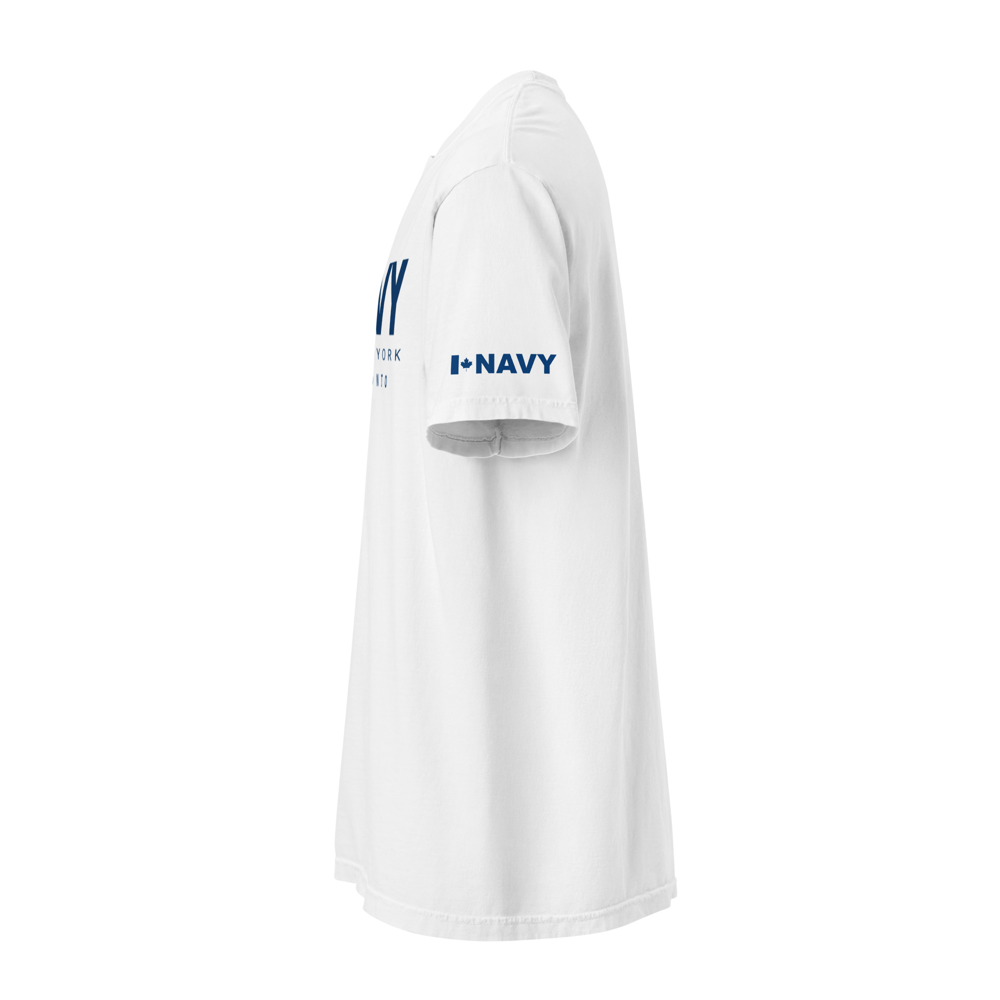 NAVY HMCS YORK Unisex garment-dyed heavyweight t-shirt (Blue Text) - Image 24