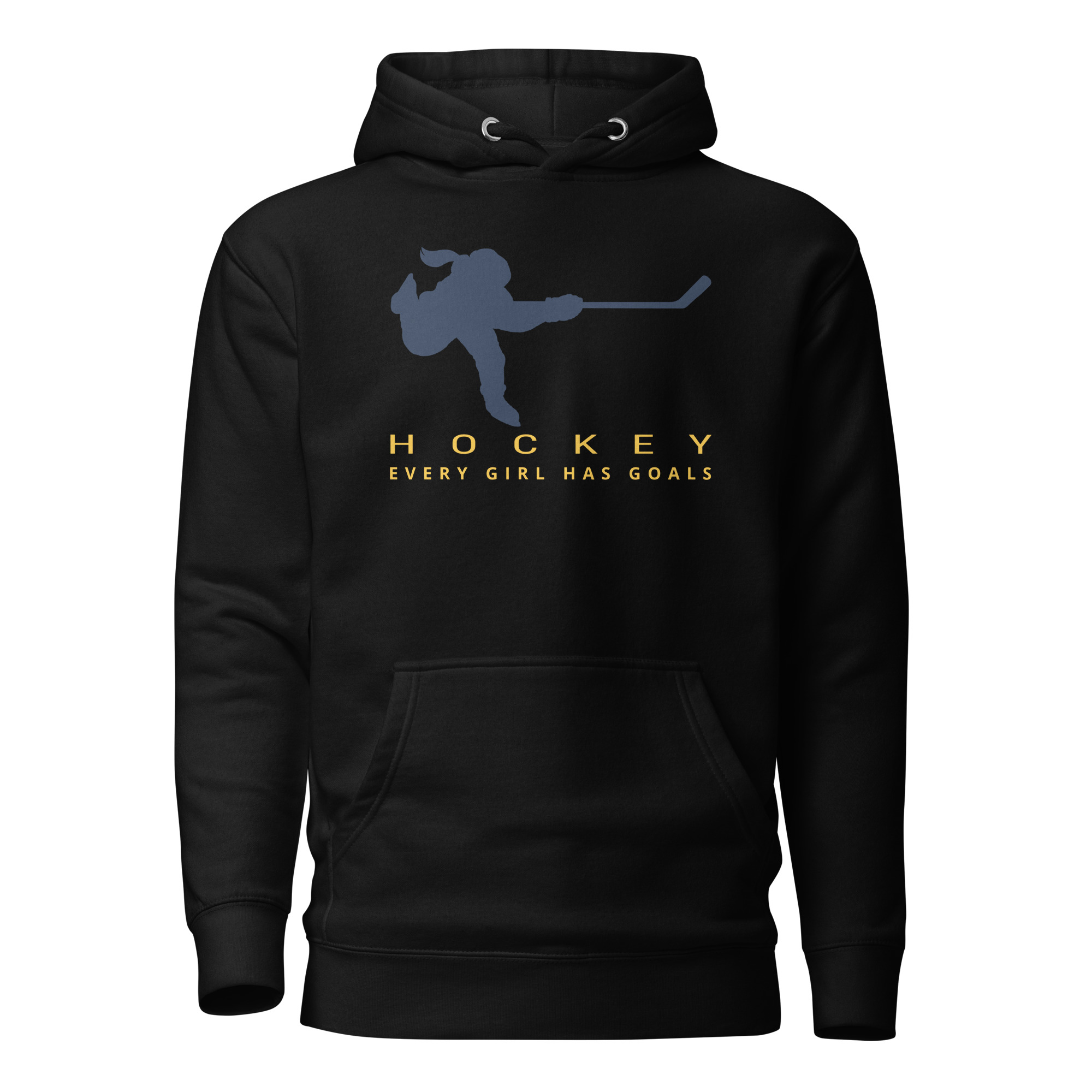 HOCKEY Every Girl Has Goals (Blue & Yellow Edition)Unisex Hoodie
