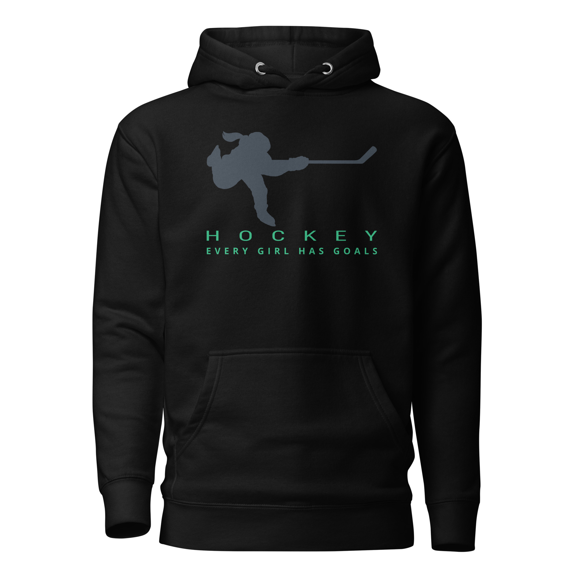 HOCKEY Every Girl Has Goals (Blue & Green Edition) Unisex Hoodie