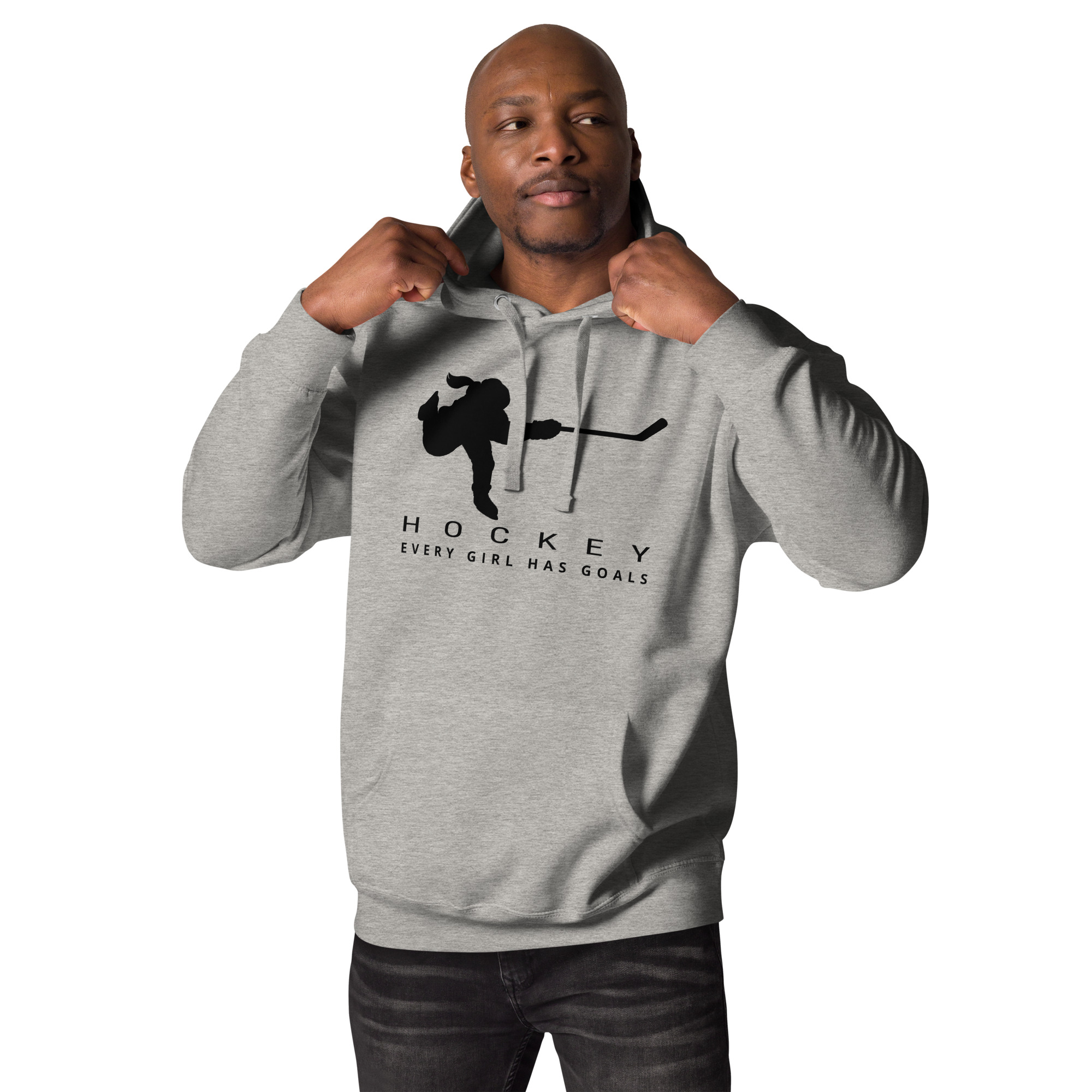 HOCKEY Every Girl Has Goals (Black Edition) Unisex Hoodie - Image 3