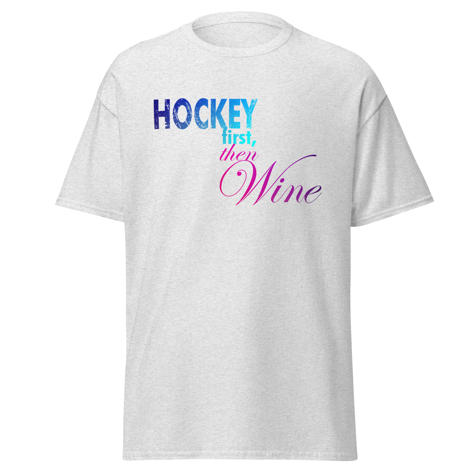 HOCKEY First, Then WINE Unisex classic tee - Image 9