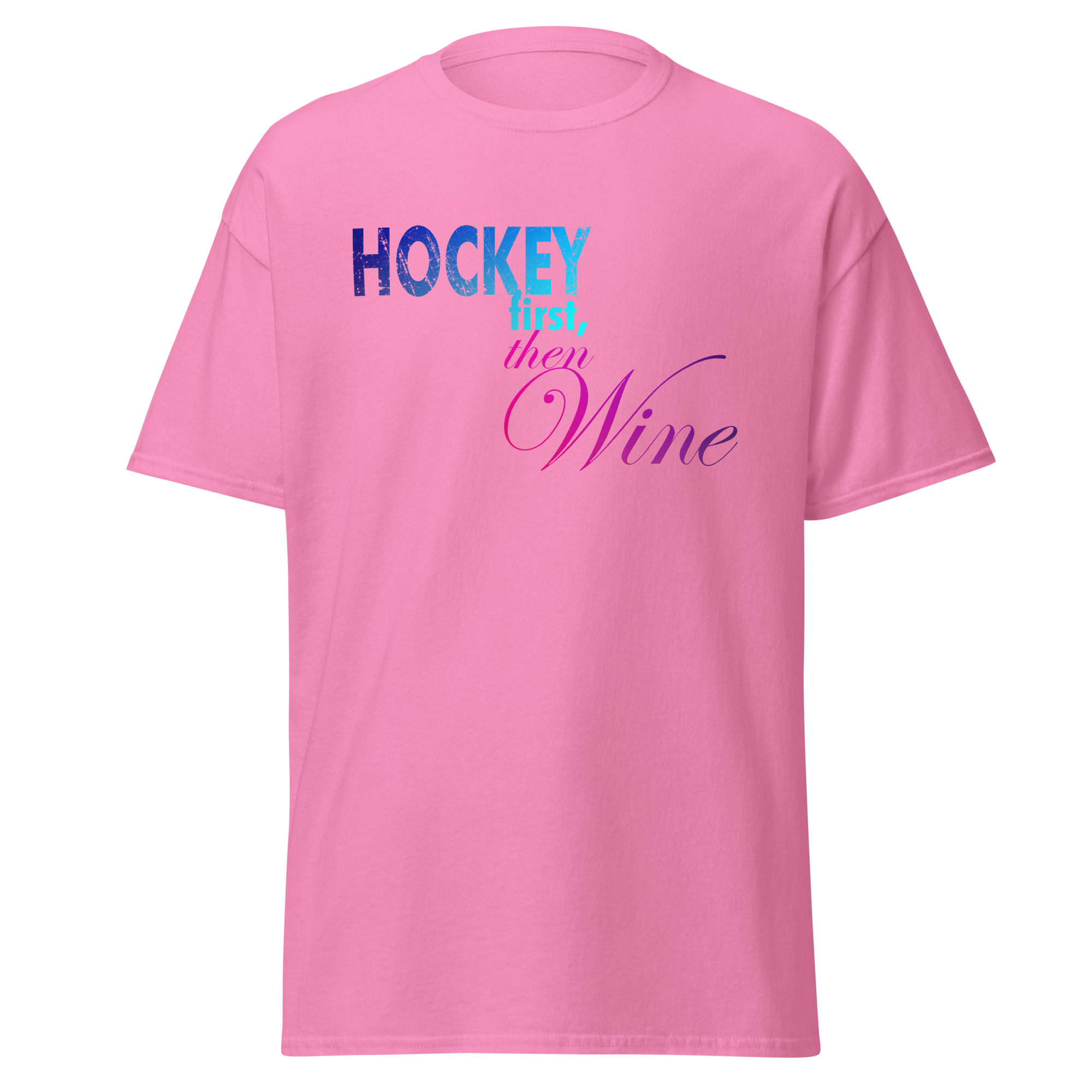 HOCKEY First, Then WINE Unisex classic tee - Image 4
