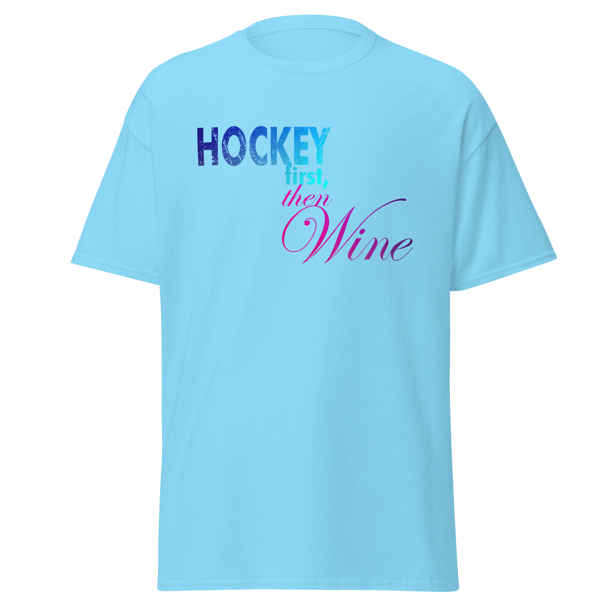 HOCKEY First, Then WINE Unisex classic tee - Image 7