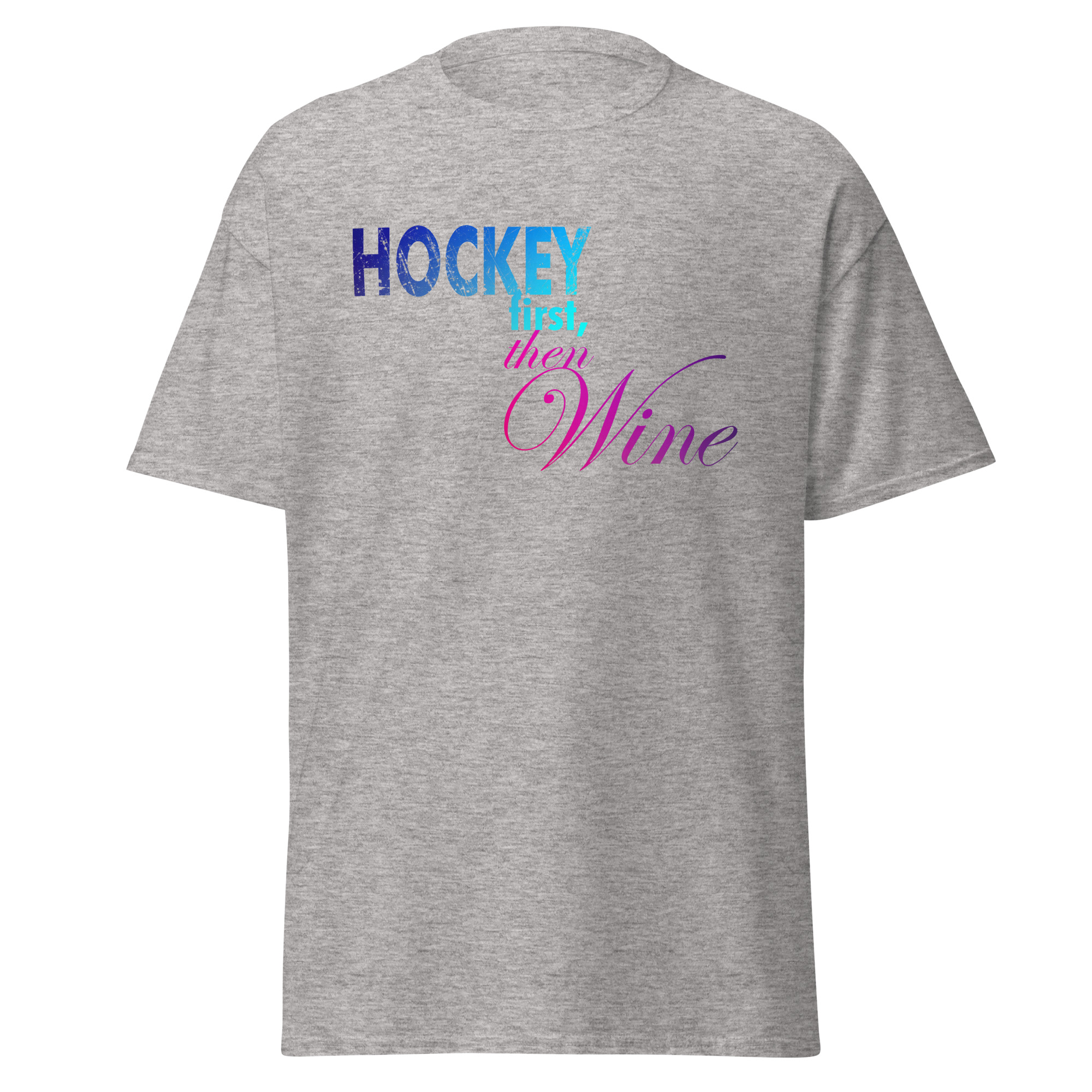 HOCKEY First, Then WINE Unisex classic tee - Image 6