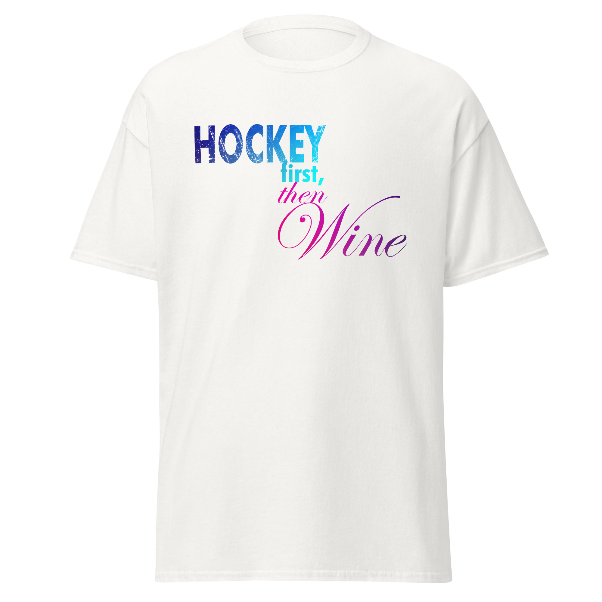 HOCKEY First, Then WINE Unisex classic tee - Image 10