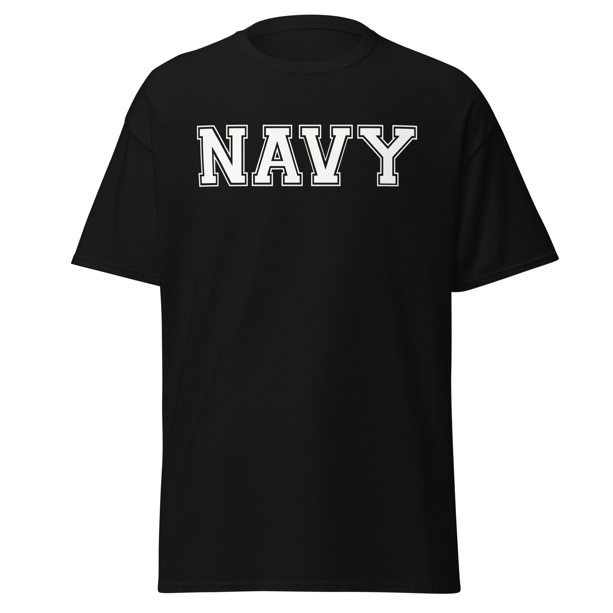 NAVY (varsity white) Unisex classic tee - Image 5