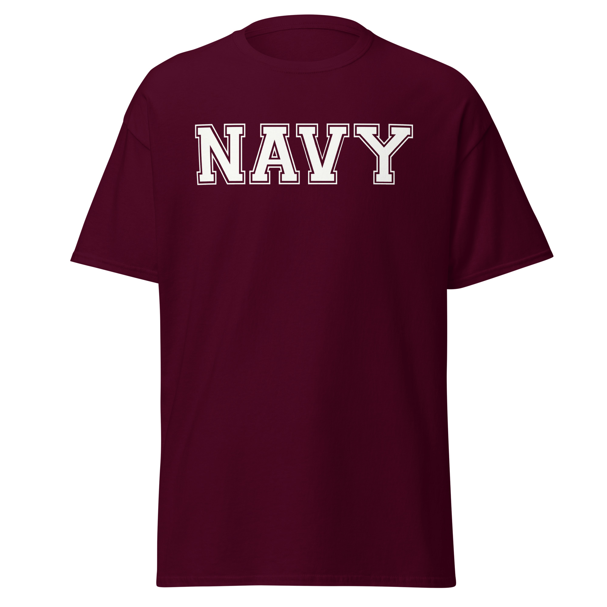 NAVY (varsity white) Unisex classic tee - Image 4