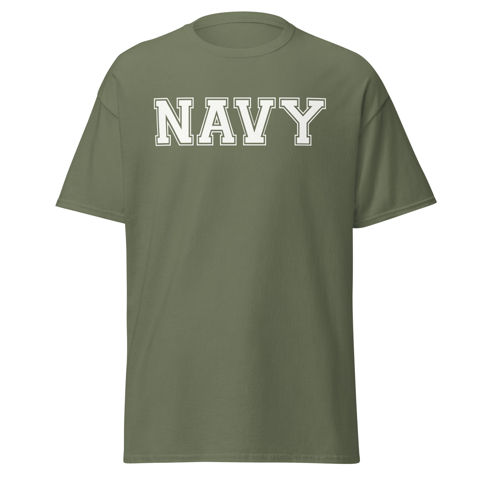NAVY (varsity white) Unisex classic tee - Image 8