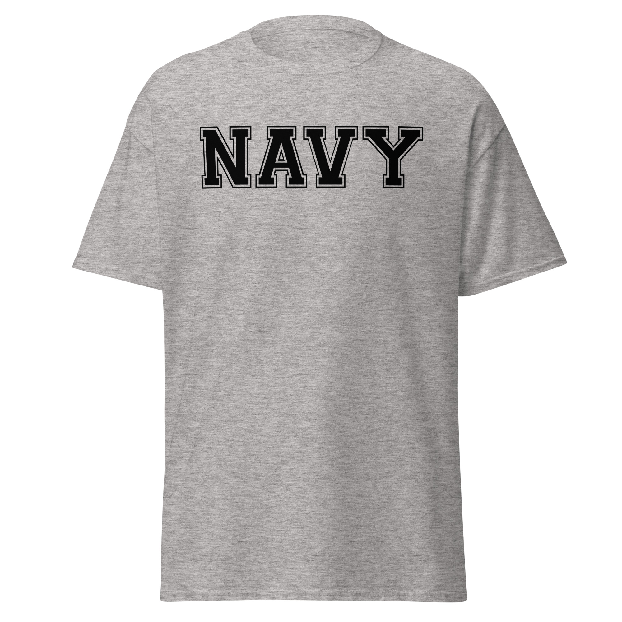 NAVY (varsity black) Unisex classic tee - Sport Grey, L