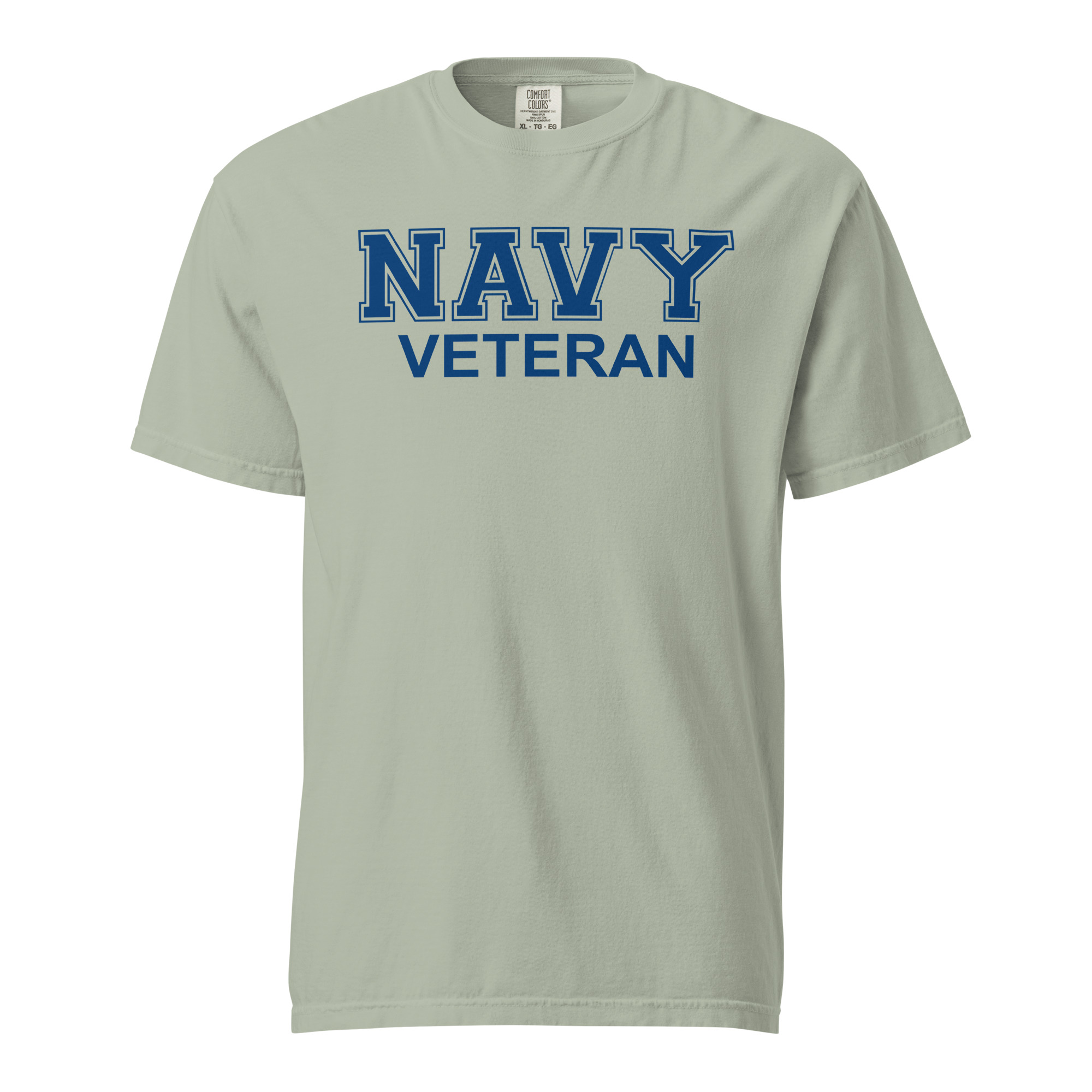NAVY VETERAN (Blue Text) Unisex garment-dyed heavyweight t-shirt