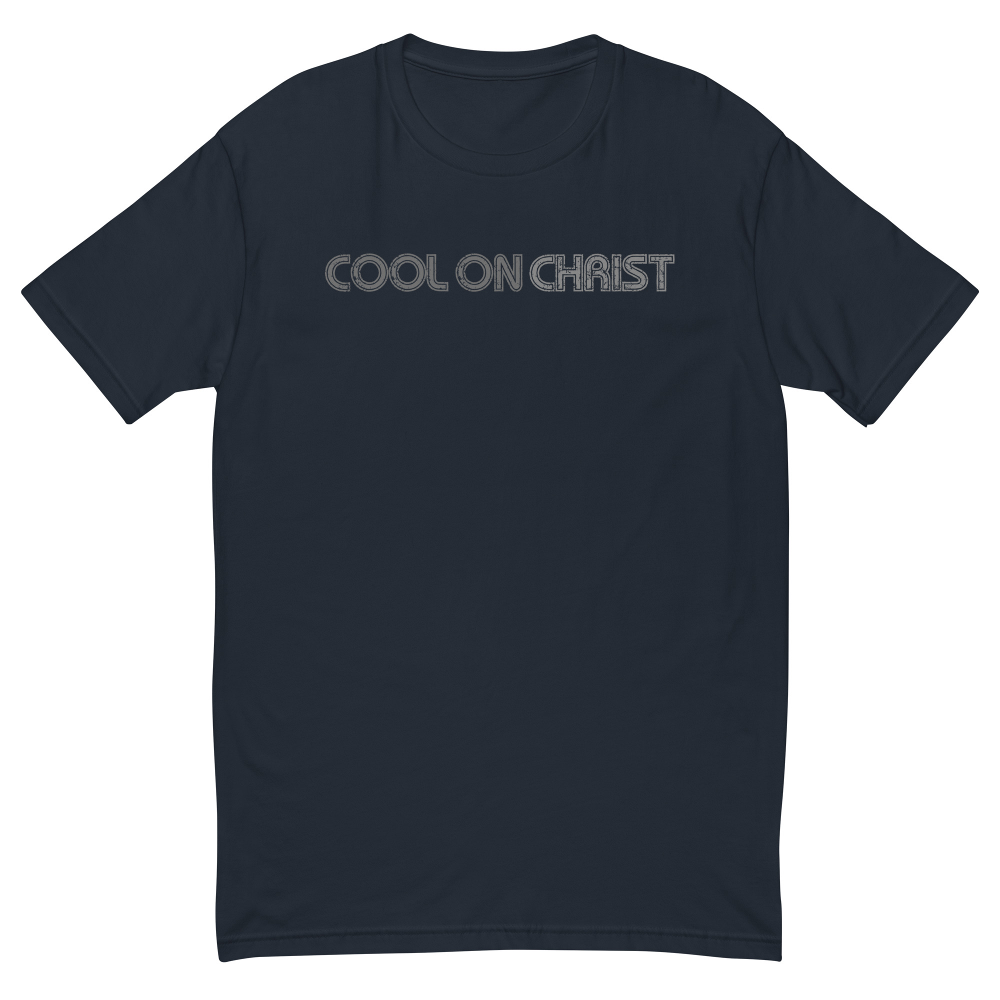 Cool On Christ Retro Grey Fitted Short Sleeve T-shirt