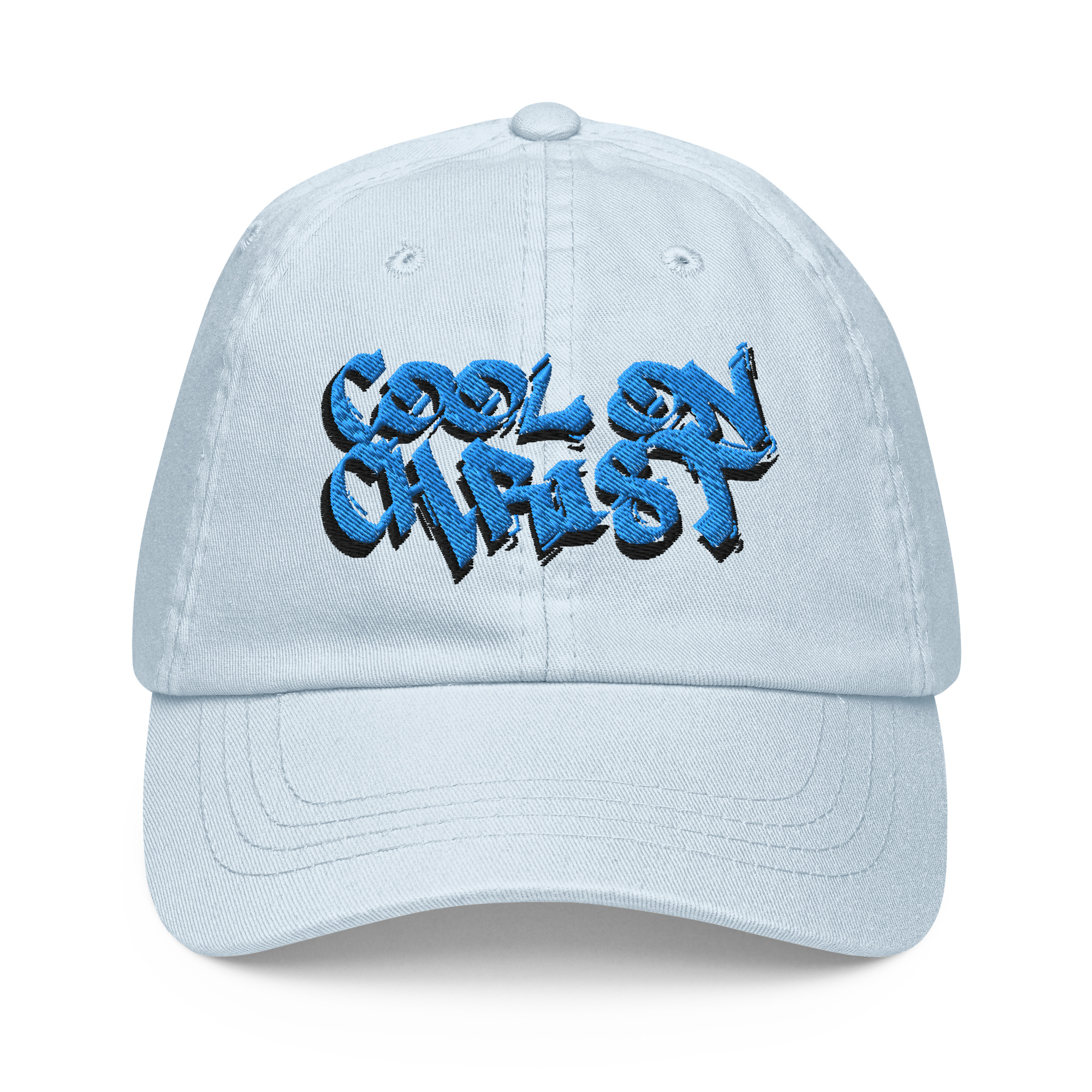 Cool On Christ Grafitti with Shadow Pastel baseball hat - Pastel Blue