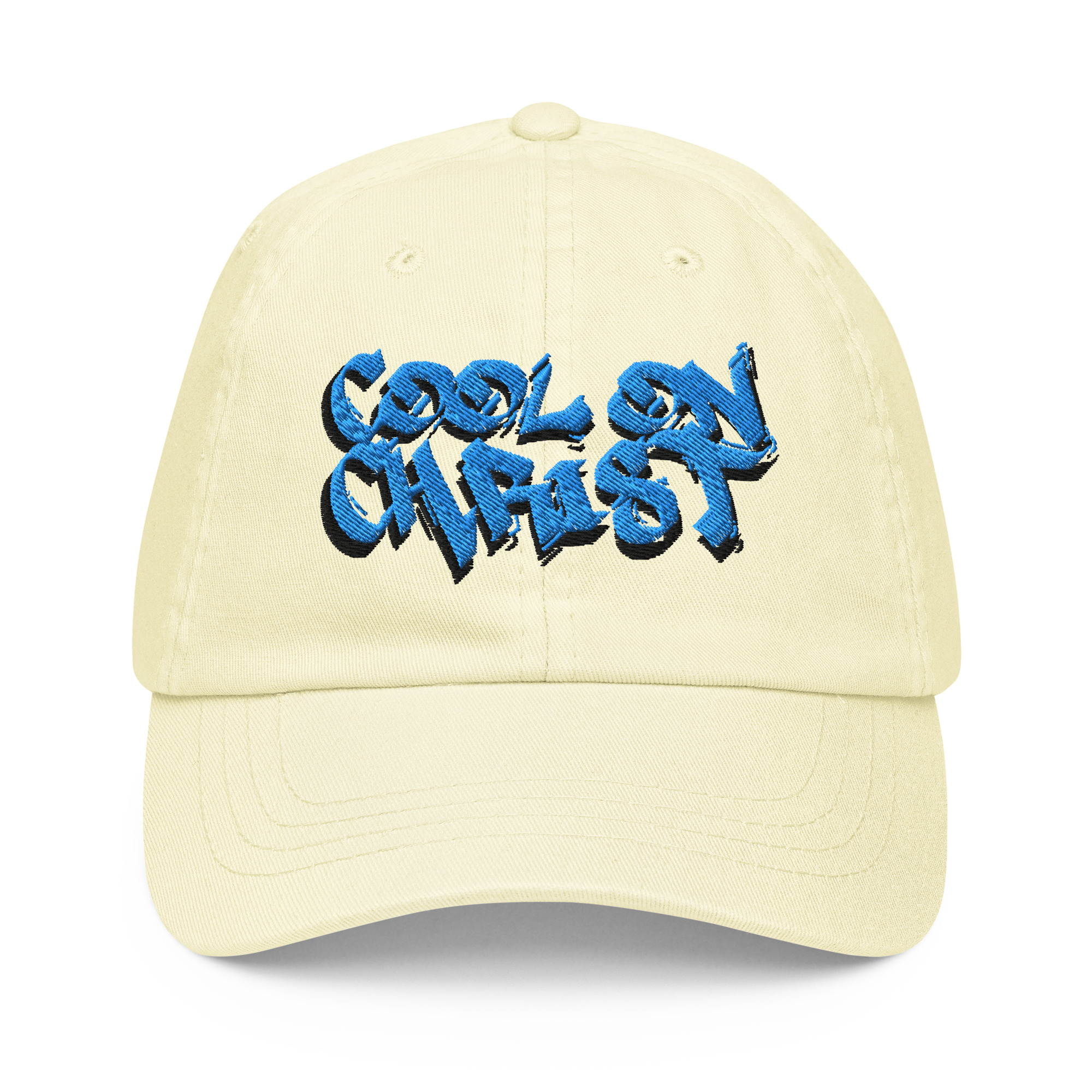 Cool On Christ Grafitti with Shadow Pastel baseball hat - Pastel Lemon