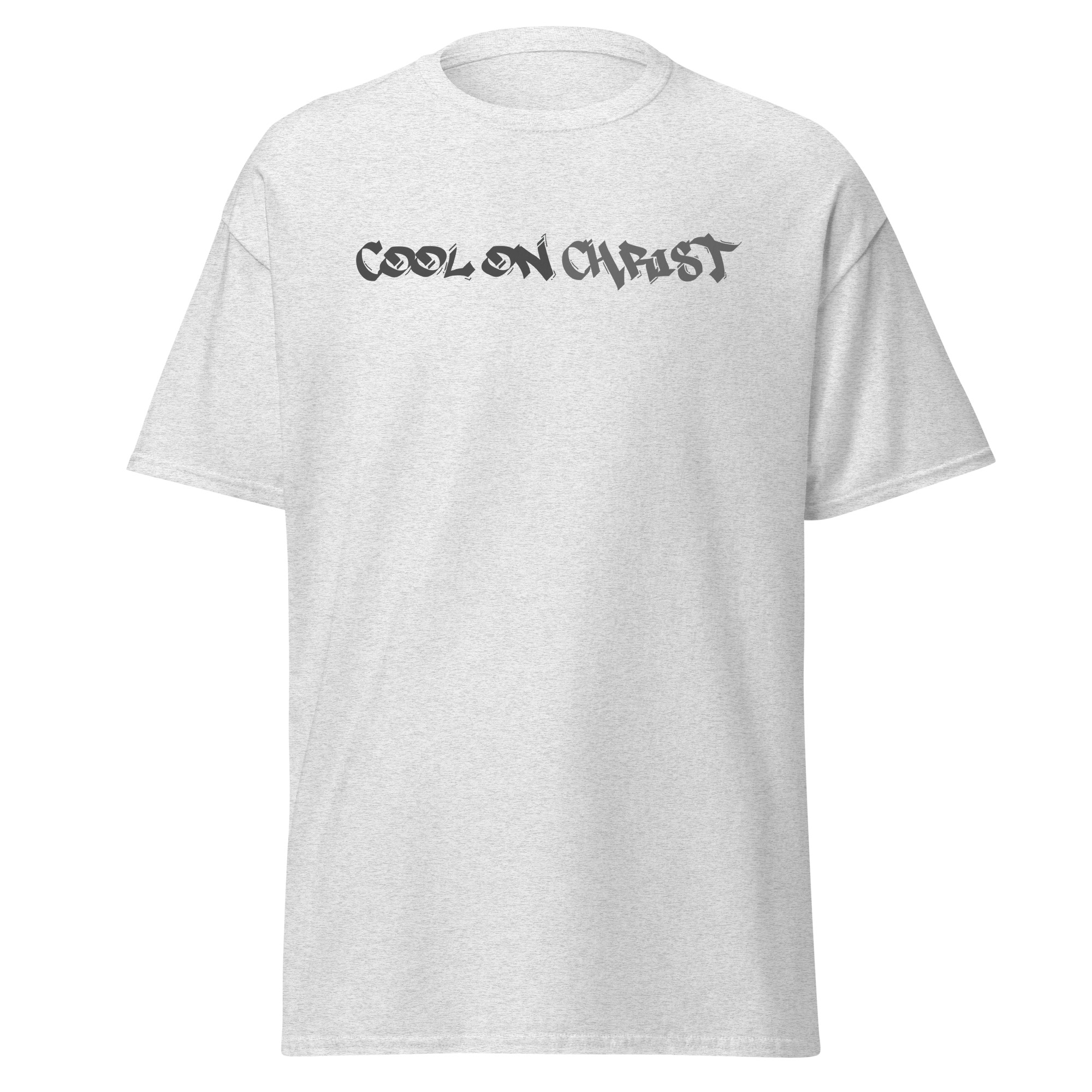 COOL ON CHRIST Grafitti Grey Unisex Gildan classic tee - Image 12