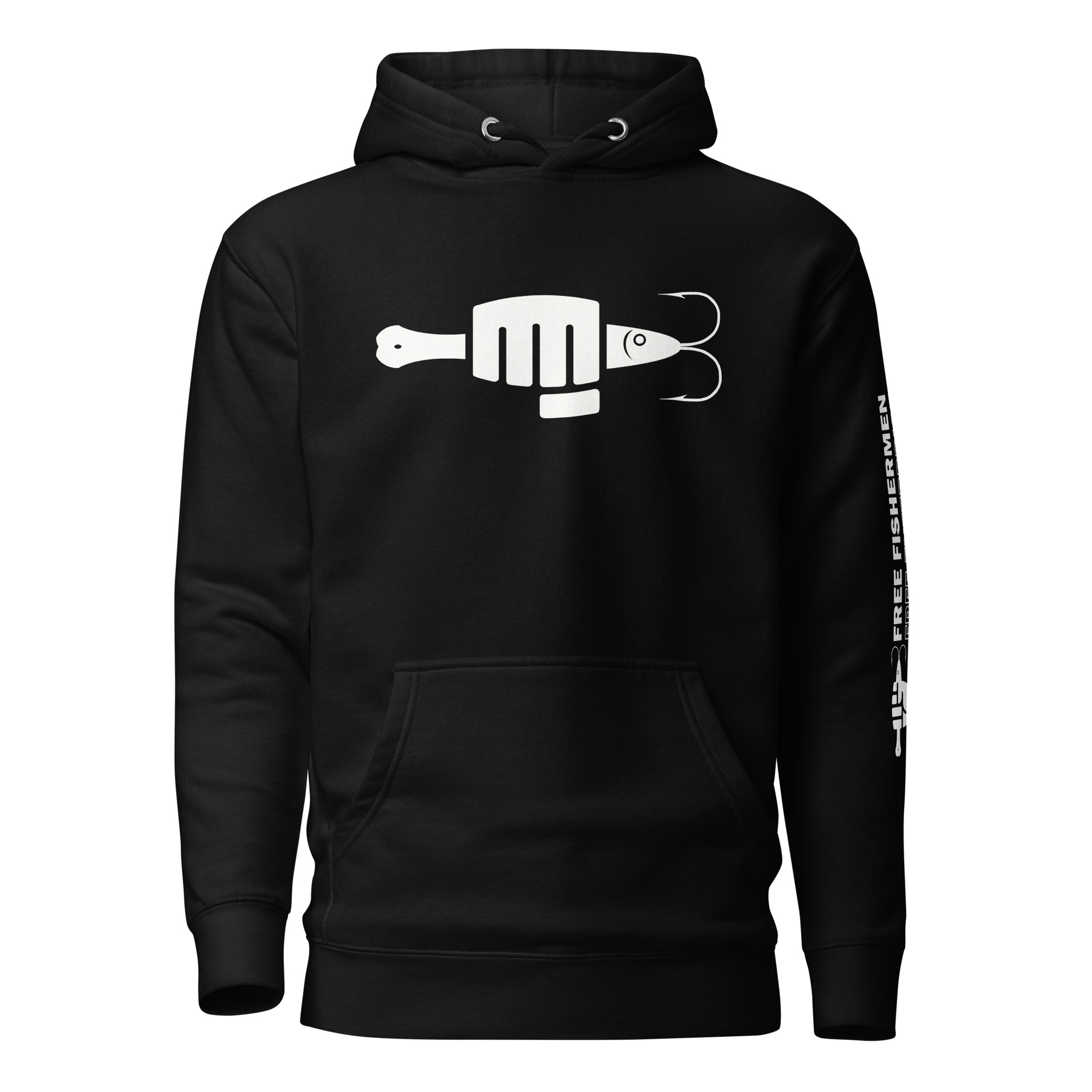 FIST PUNCH & JIGGER: Stylized White (STRENGTH IN UNITY Logo on back) Unisex Hoodie - Image 2